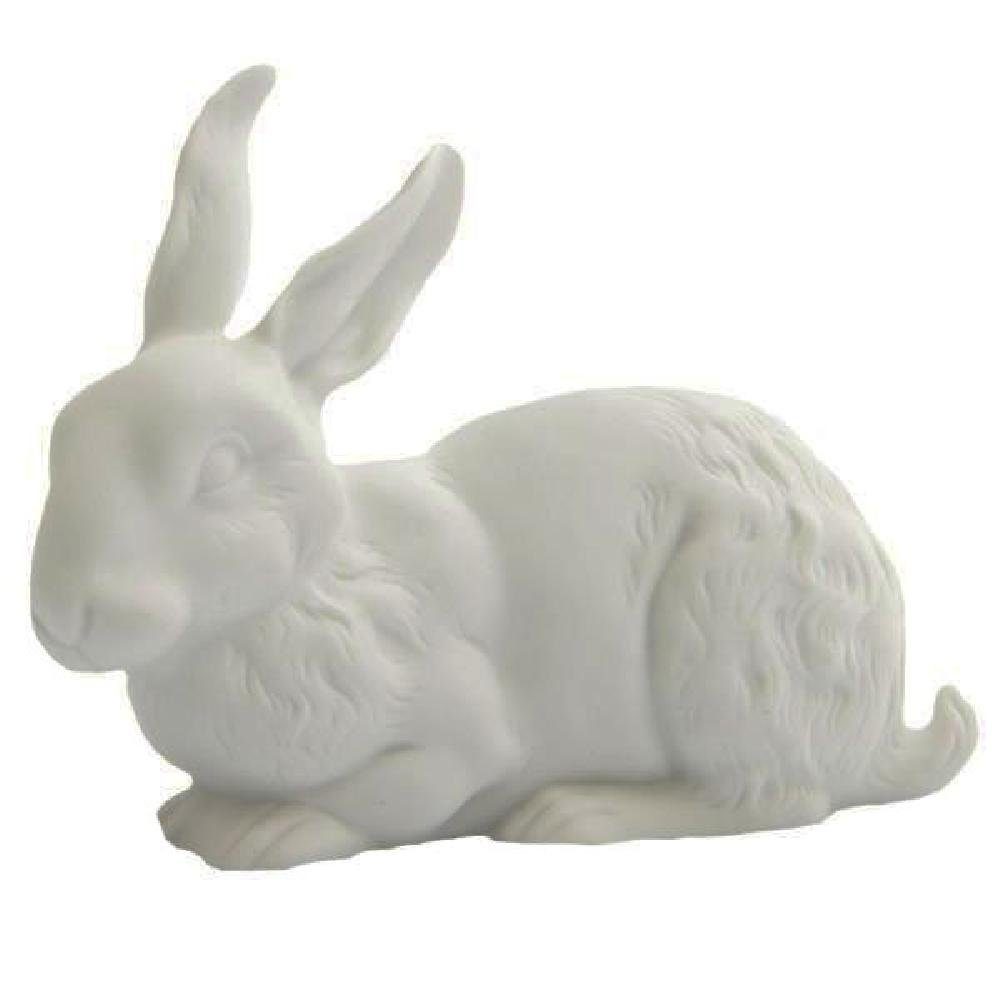 Reichenbach Osterhase Porzellanfigur Hase liegend Bisquitporzellan