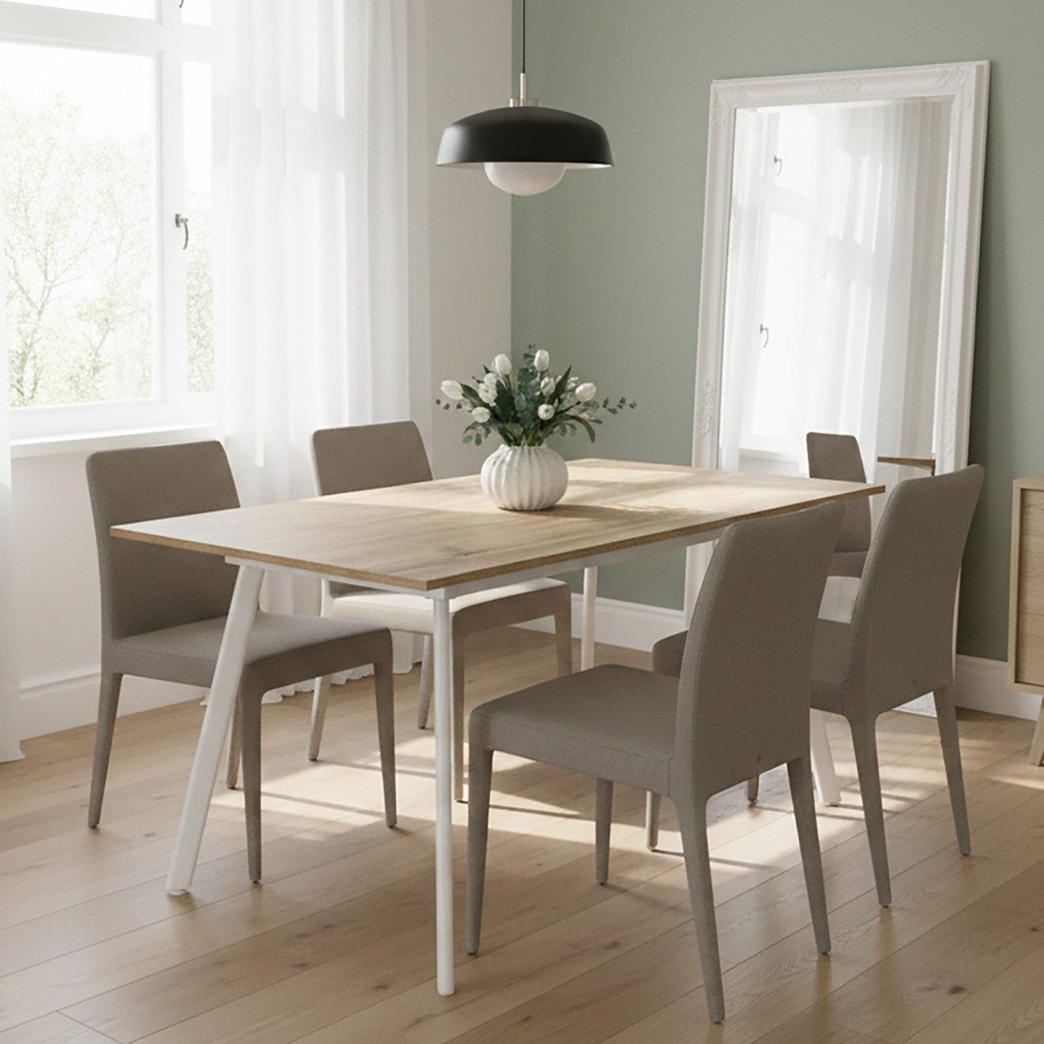 B&D home Esstisch MARA, Metall oder Holzgestell, ausziehbar 120-160cm, 4-6 günstig online kaufen