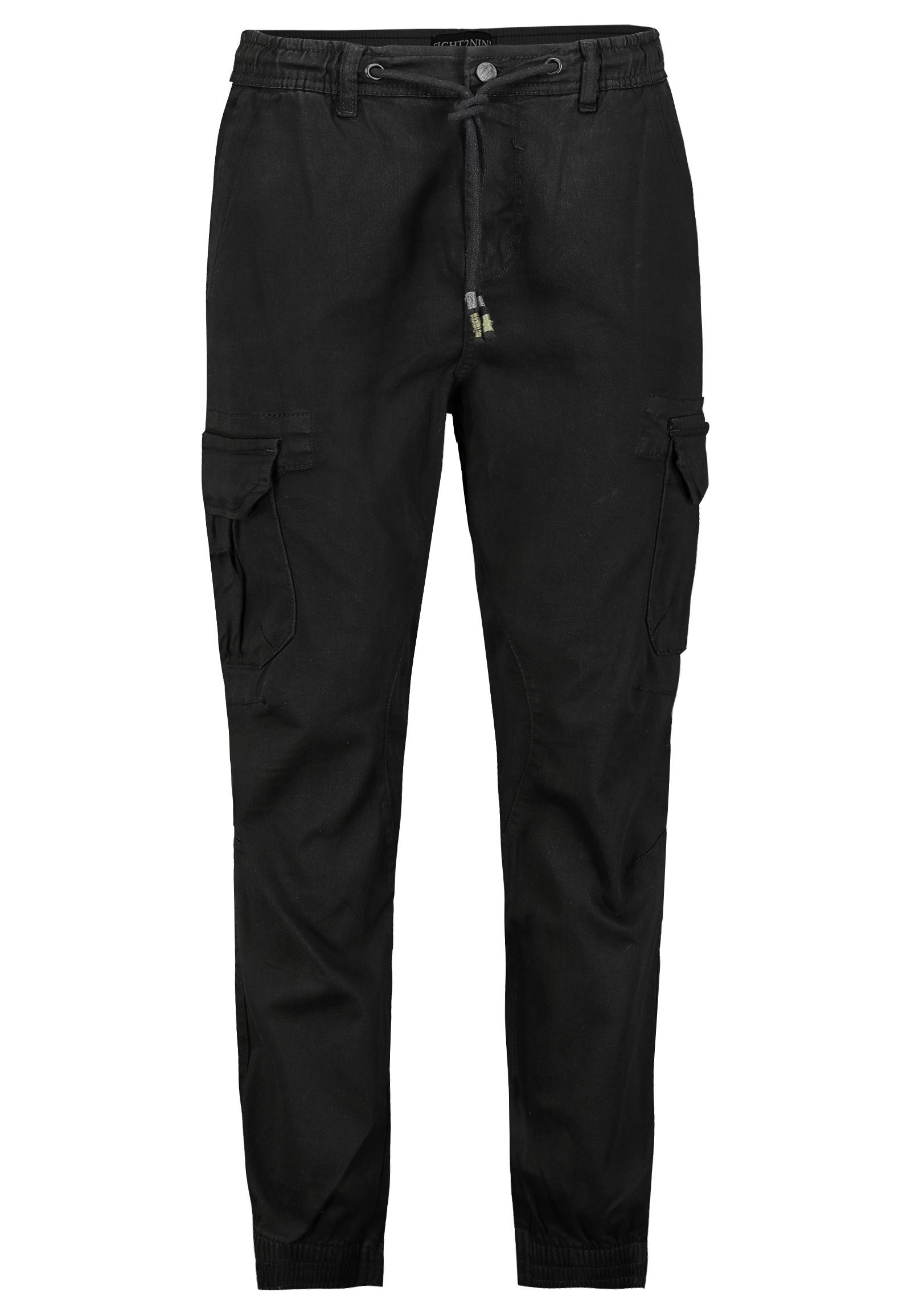 SUBLEVEL Cargohose Sublevel Herren Cargo Hose Elastische Bündchen Freizeithose Chino