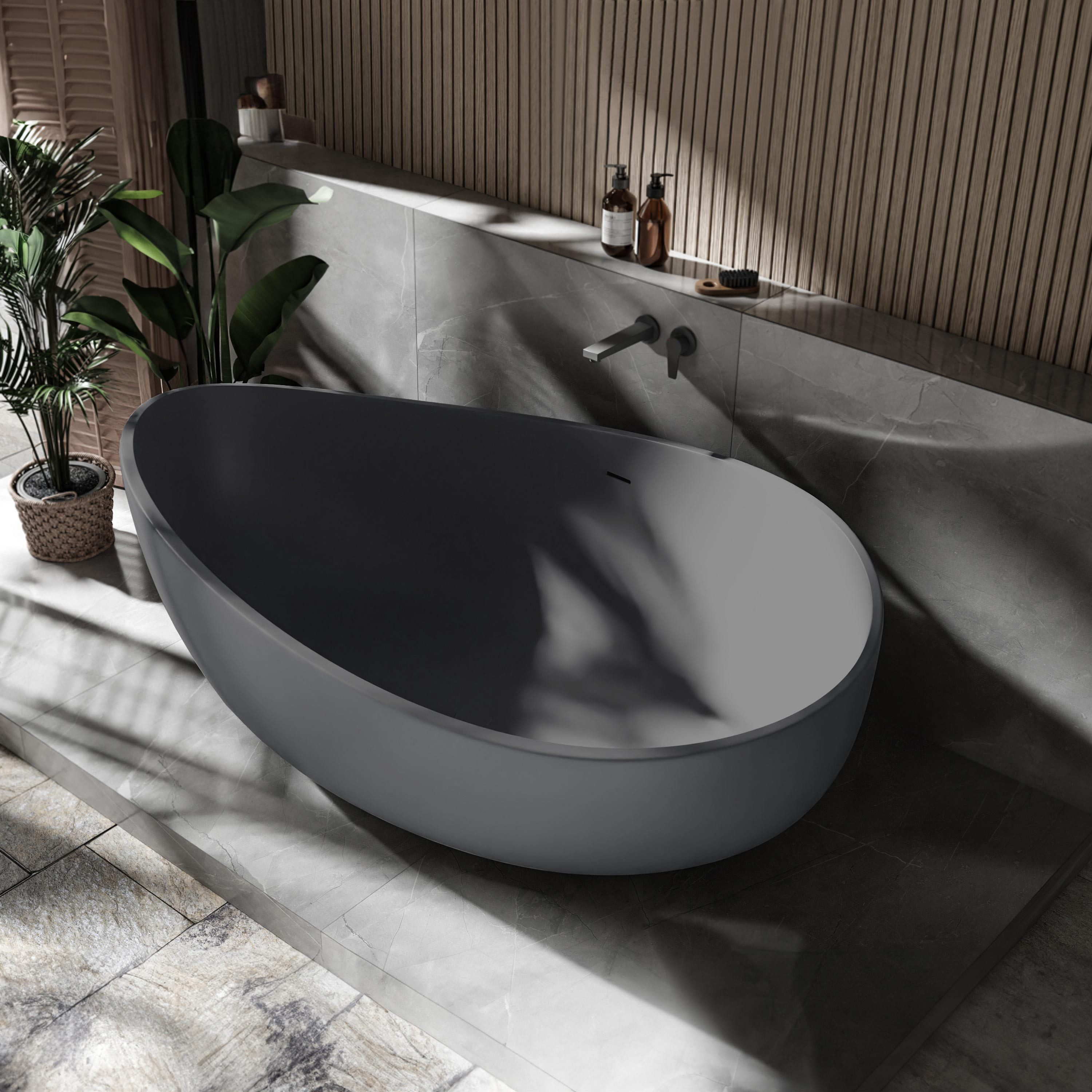 Bernstein Badewanne WAVE STONE, Freistehende Badewanne günstig online kaufen