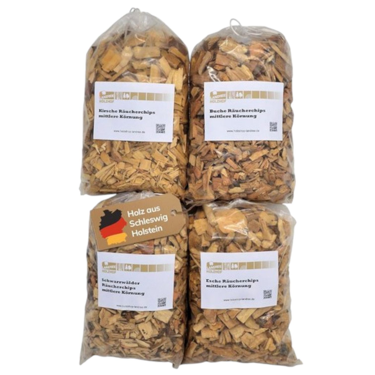Landree Holzhof Räucherbox Starter Sets smoking chips Räucherchips (Starter Set Halbes Schwein 4-tlg) Classic, Altes Land, Halbes Schwein Aromatischer Rauchgeschmack