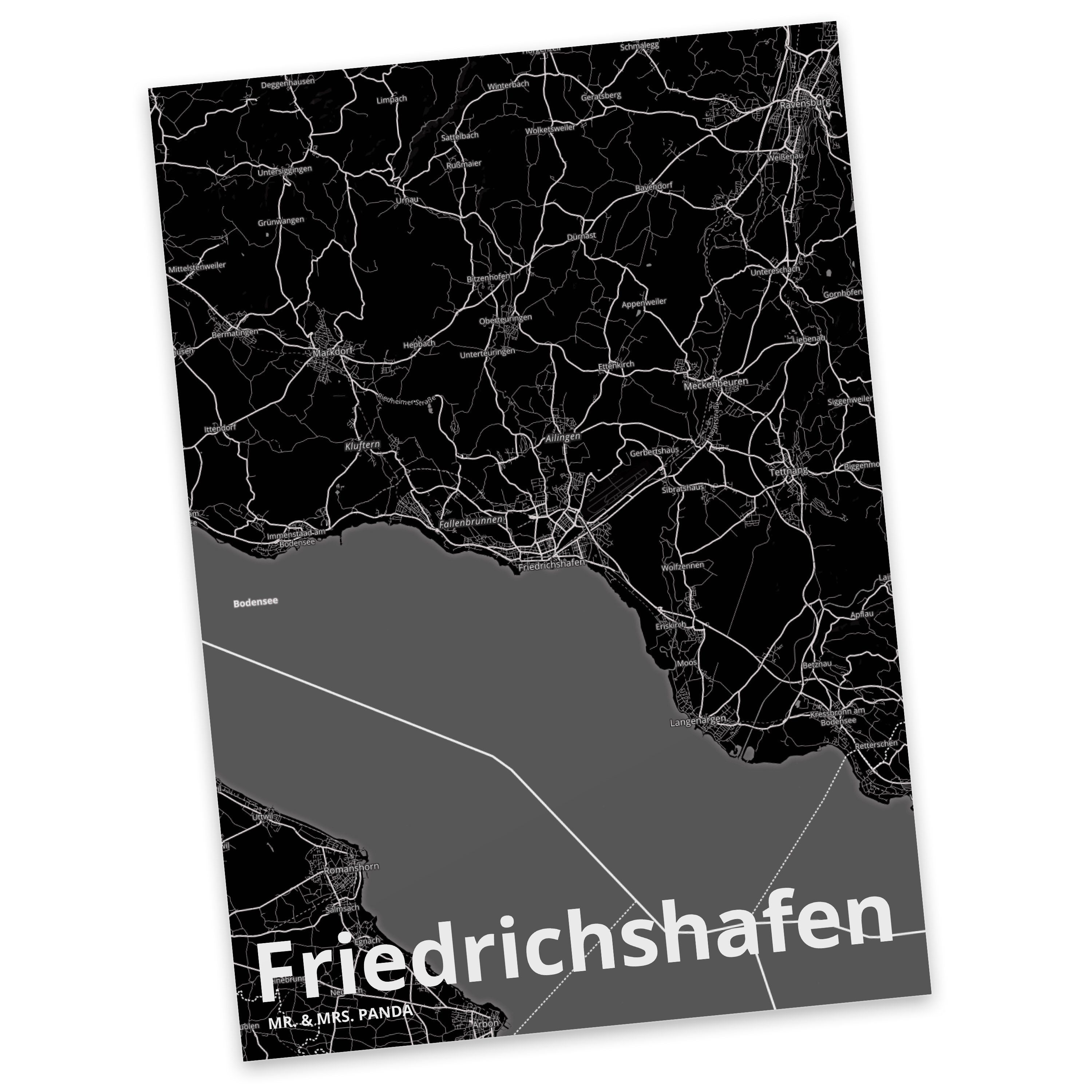 Mr. & Mrs. Friedrichshafen - Dorf, Dorf Karte Stadt Lan Panda Geschenk, Ansichtskarte, Postkarte