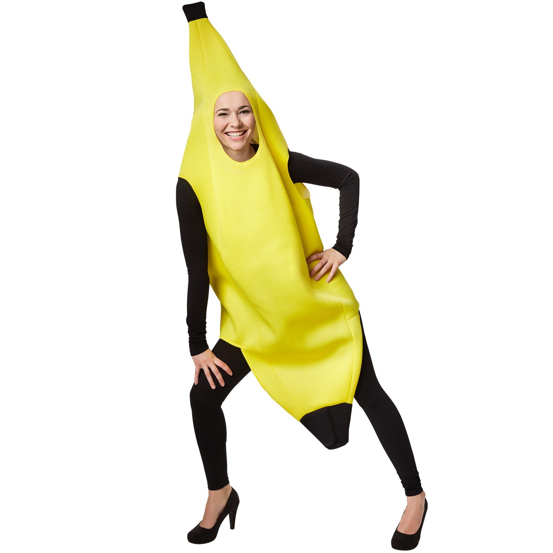 dressforfun Lebensmittel-Kostüm Kostüm Banane, Super lustiges, ärmelloses, längeres Oberteil