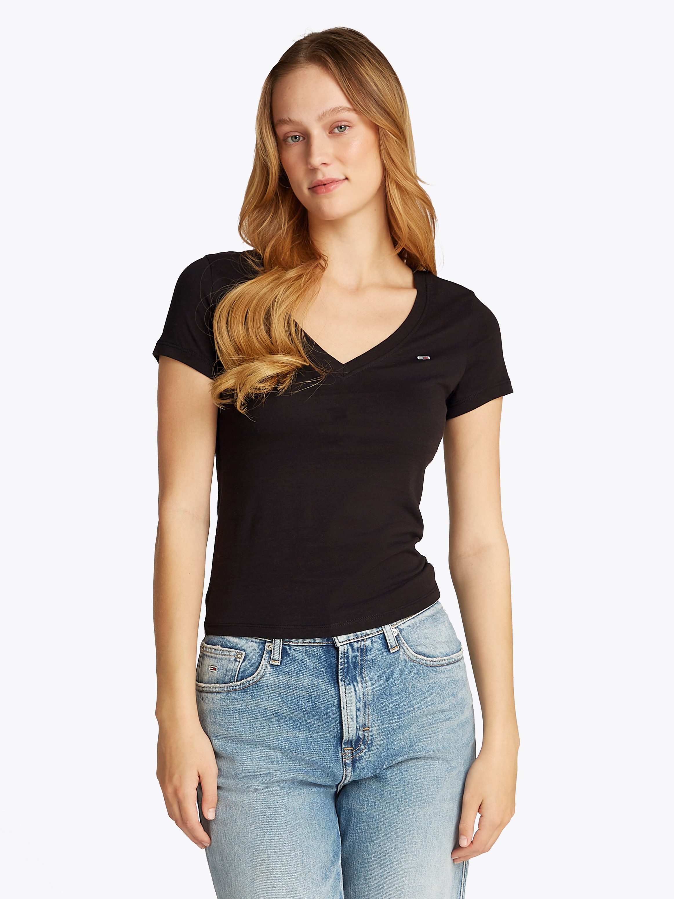 Tommy Jeans T-Shirt TJW SLIM V-NECK günstig online kaufen