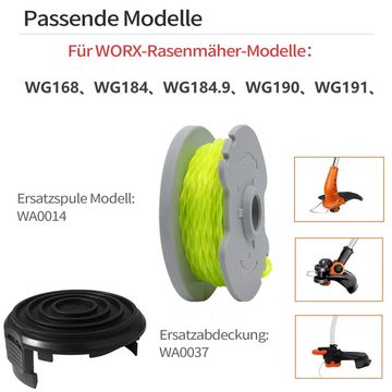 MAGICSHE Rasentrimmer-Ersatzspule für Worx WA0014/WA0037, 6,10 m Fadenlänge, Ersatz Rasentrimmer Spule,6.1m