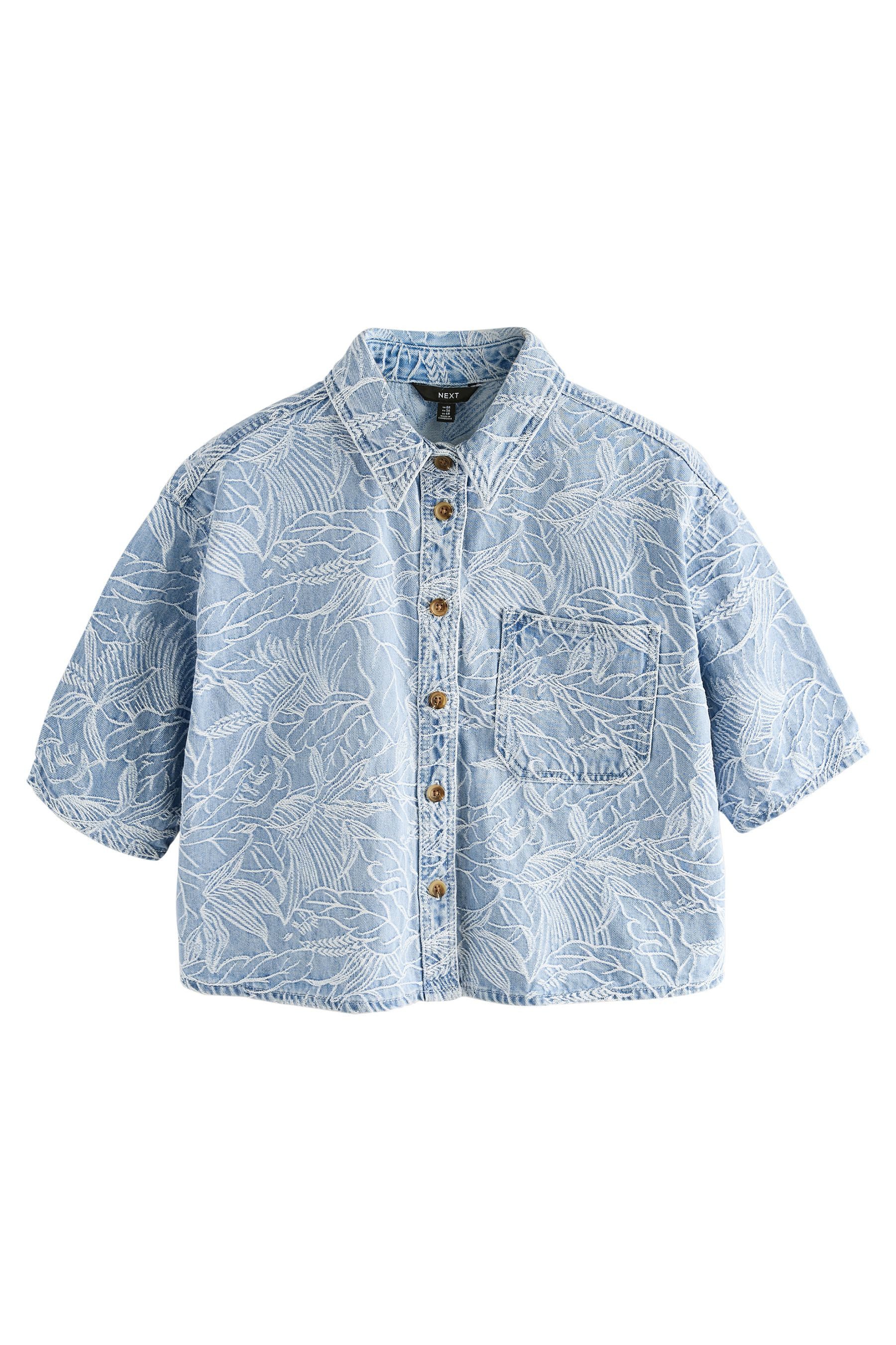 Next Jeanshemd Verkürztes Denim-Hemd aus 100 % günstig online kaufen
