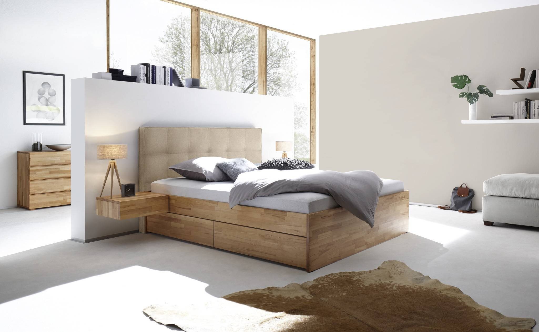 HASENA Bettgestell Hasena Function&Comfort Otello Standard Massivholzbett mit Stauraum (1)