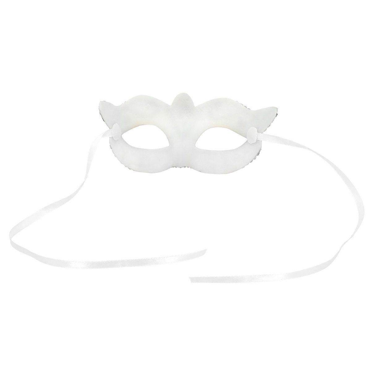 Boland Verkleidungsmaske Venezianische Kunststoffmaske silber, Eine Colombina-Maske für den venezianischen Karneval