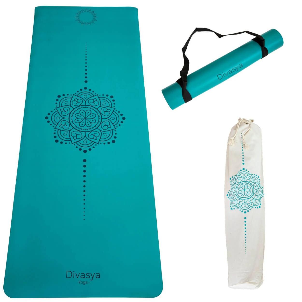 DIVASYA Yogamatte rutschfest, Naturkautschuk, japanische grip Oberfläche