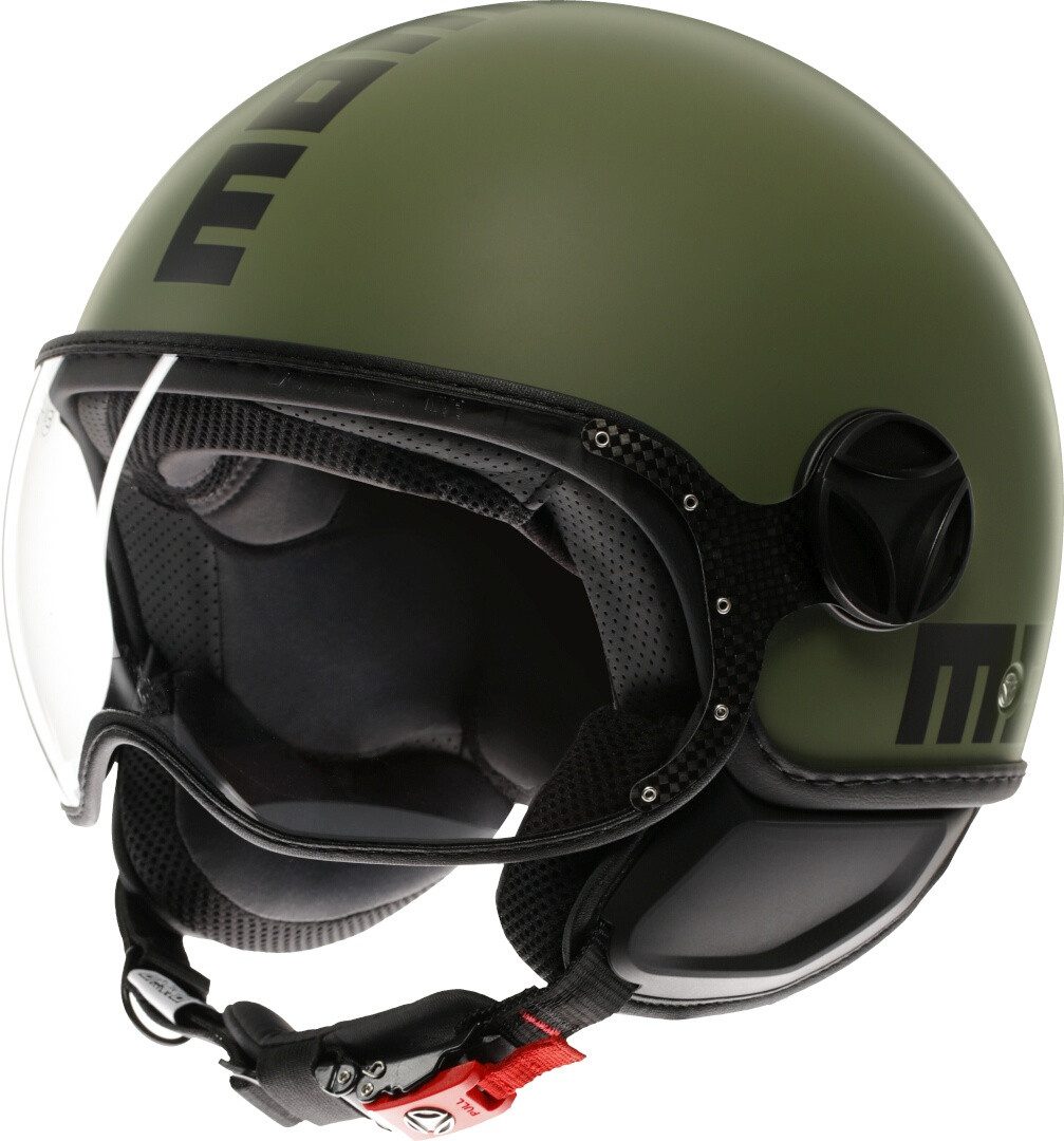 Momo Motorradhelm FGTR Classic Mono S26 Jethelm, vorbereitet für Kommunikationssystem