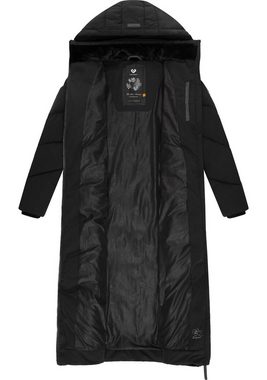 Ragwear Wintermantel Rebelka Extralong wasserdichter Winterparka mit abnehmbarer Kapuze