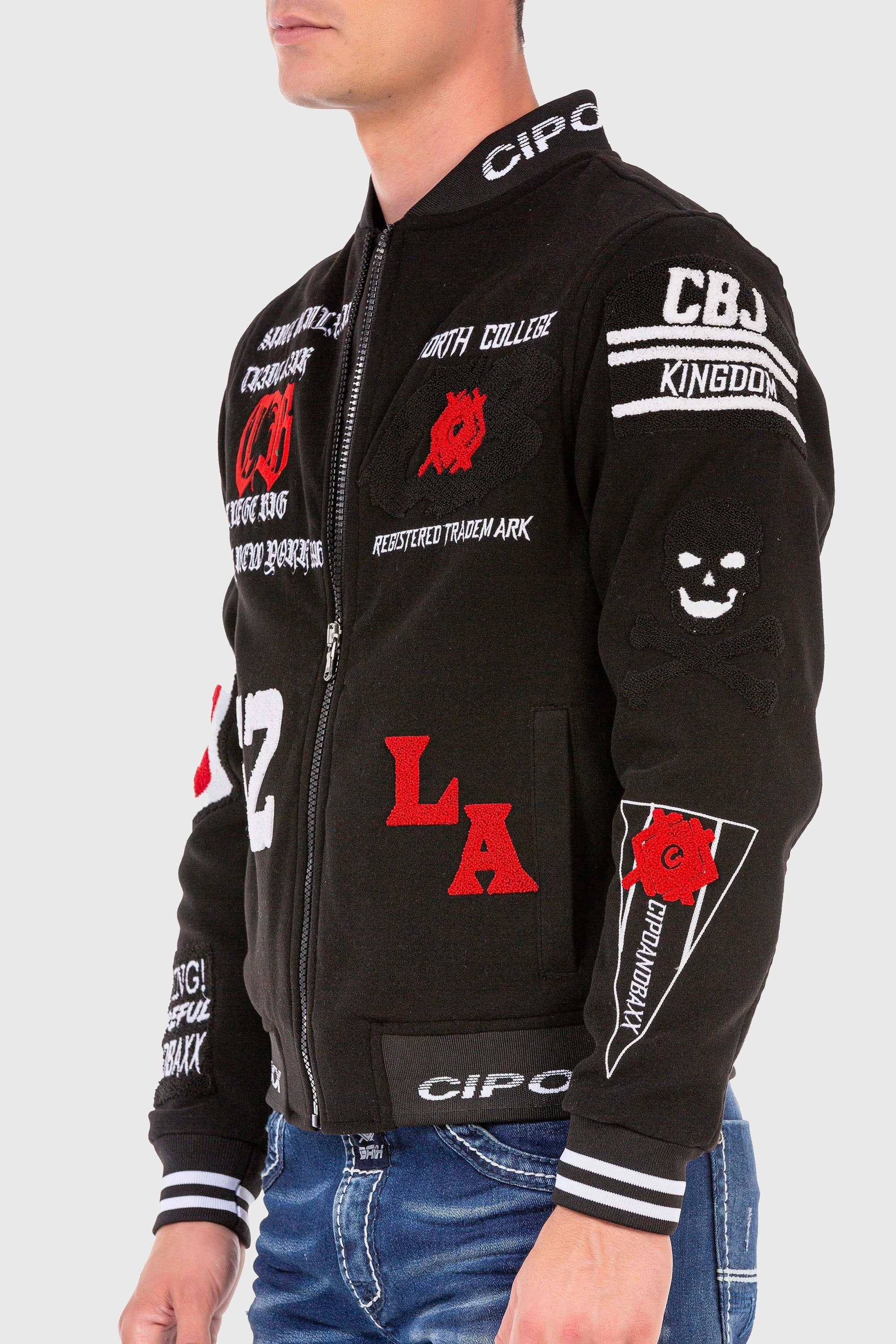 Cipo & Baxx Outdoorjacke Jacke mit coolen Stickereien