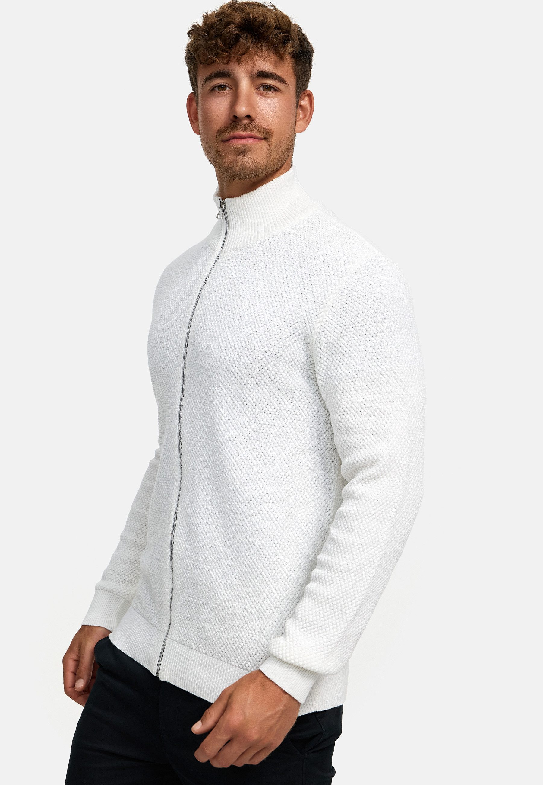 Kronstadt Strickjacke Herren KSErik Herrenstrickjacke Feinstrickjacke mit Stehkragen