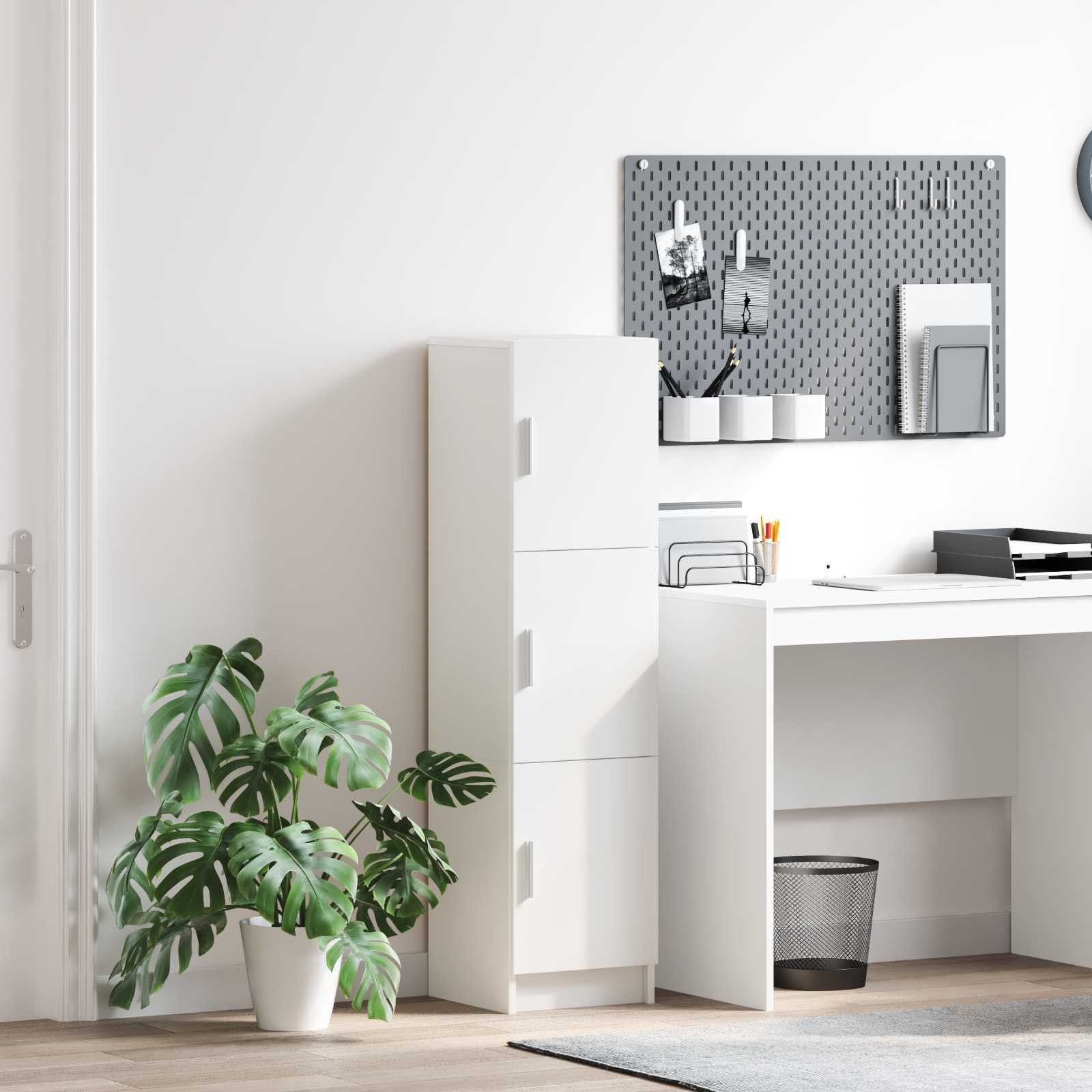 furnicato Highboard 31,5 x 32 x 122,5 cm Weiß (1 St), 3-türiger Sideboard-Schrank mit viel Stauraum für dein Wohnzimmer