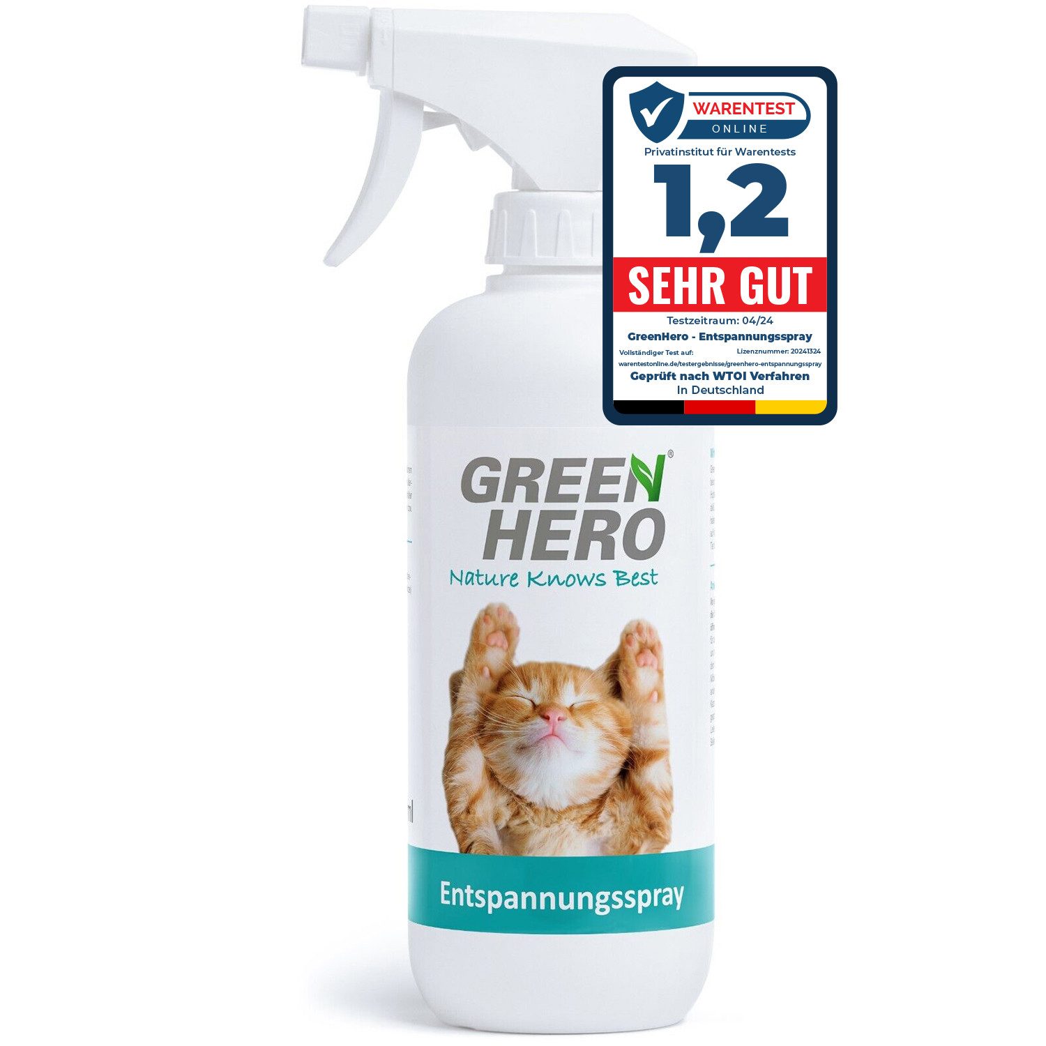 GreenHero KatzenSpielspray Entspannungsspray für Katzen beruhigende