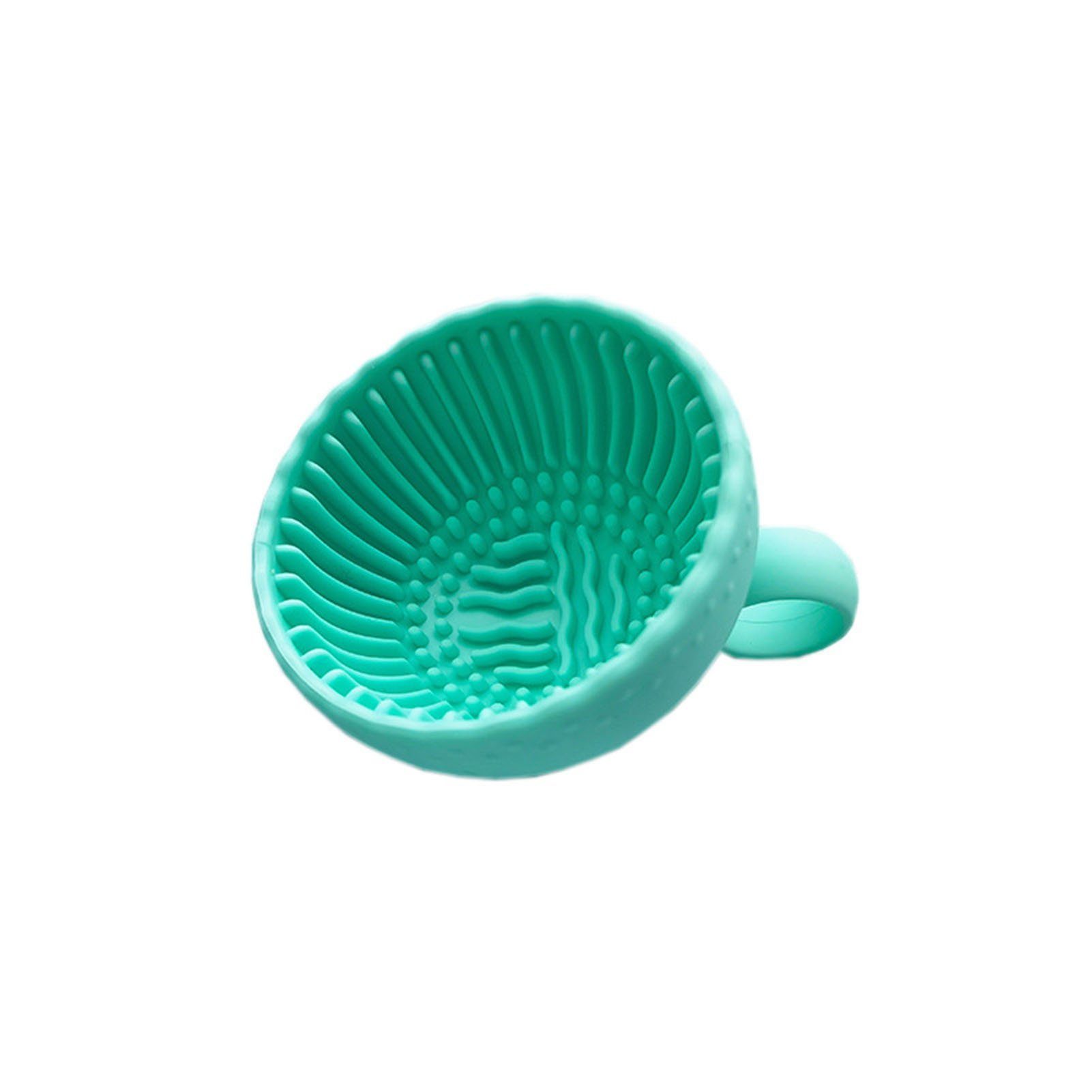 Blusmart Kosmetikpinsel-Set Kleine Make-up-Pinsel-Reinigungsschale, Waschbar Kosmetikpinsel-Set, Make-up-Pinselreiniger green