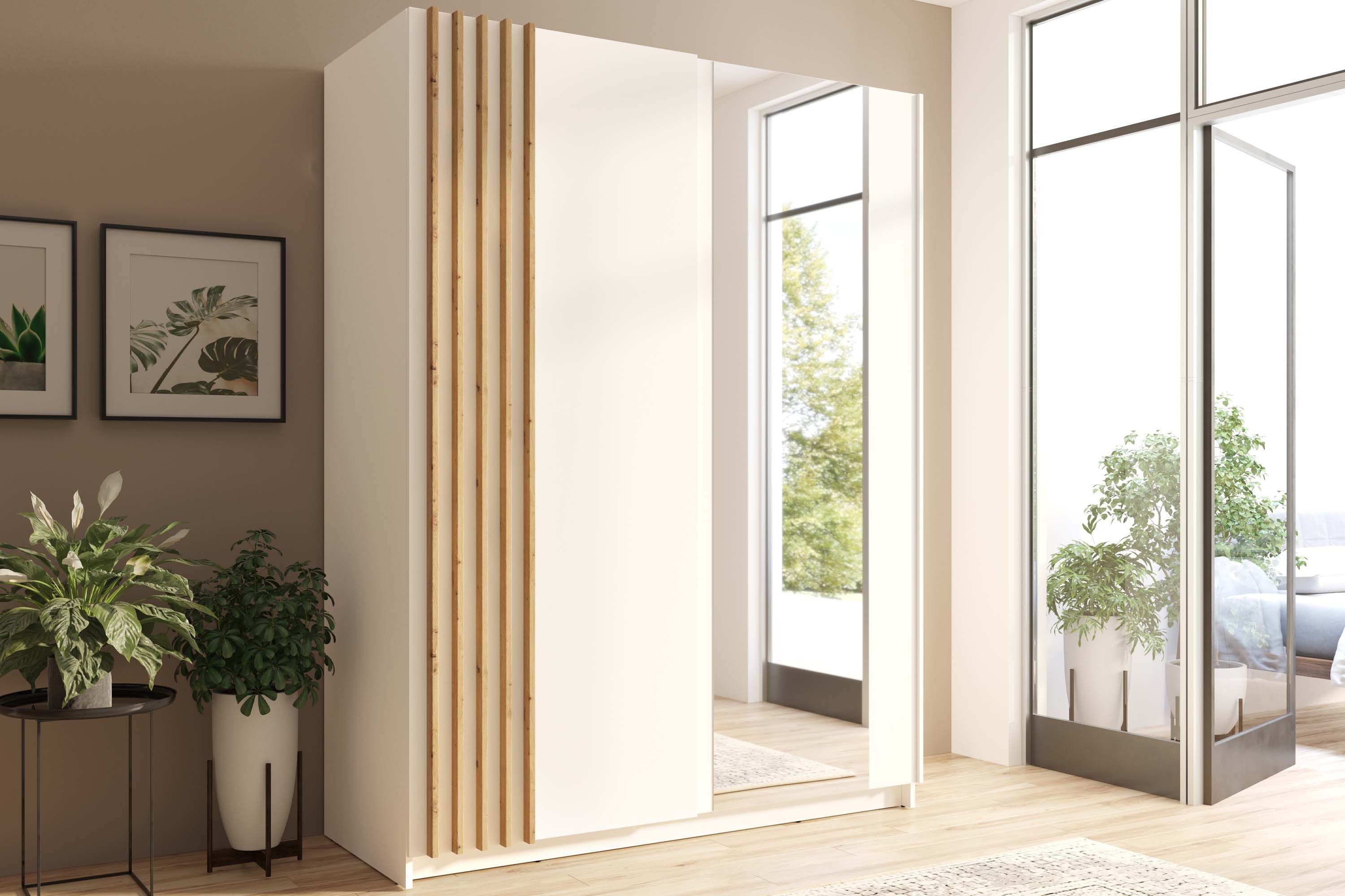 KONSIMO® Schwebetürenschrank CASTARI Kleiderschrank, mit dekorativen günstig online kaufen