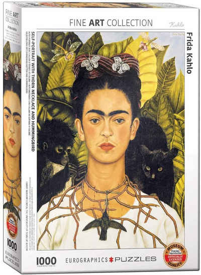empireposter Puzzle Frida Kahlo Selbstportrait - 1000 Teile Puzzle im Format 68x48 cm, Puzzleteile