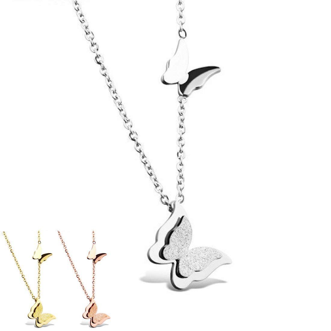 Kim Johanson Kette mit Anhänger Schmetterling, aus Edelstahl günstig online kaufen