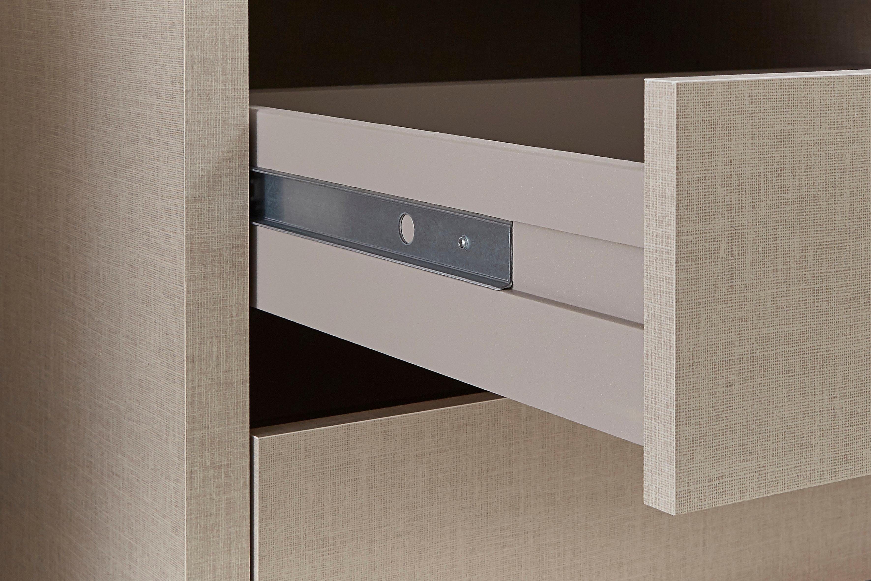 rauch Schwebetürenschrank Kleiderschrank Schrank Garderobe Wäscheschrank Schlafzimmer BORBA (Breiten 218/260 cm, Höhe 210 cm) optional mit Absetzung in Graumetallic MADE IN GERMANY