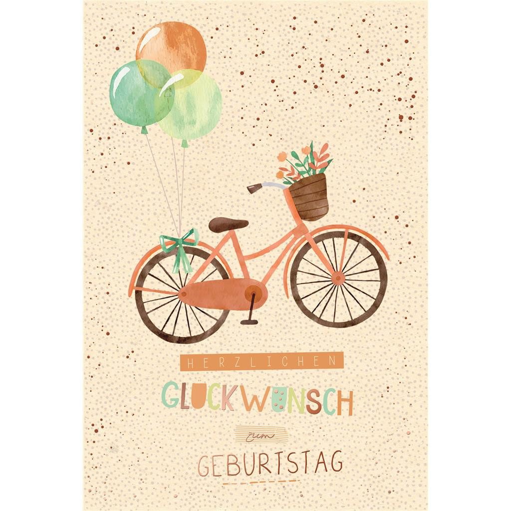 Grußkarten Geburtstag Glückwunschkarte mit Umschlag - folienfrei unverpackt