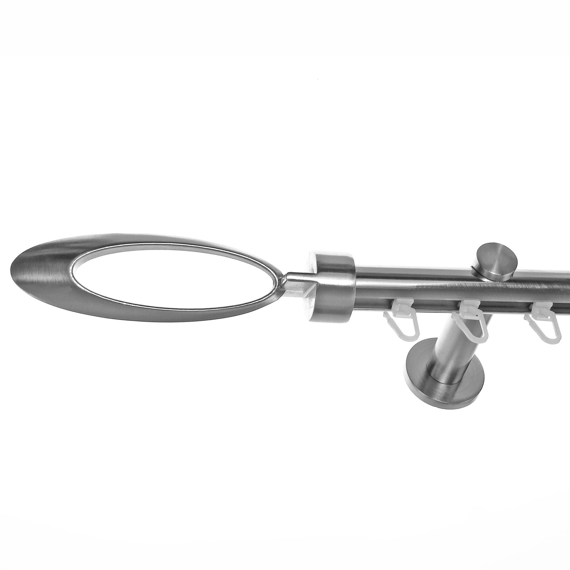 BASIT Gardinenstange Innenlauf Edelstahloptik 20mm mit günstig online kaufen