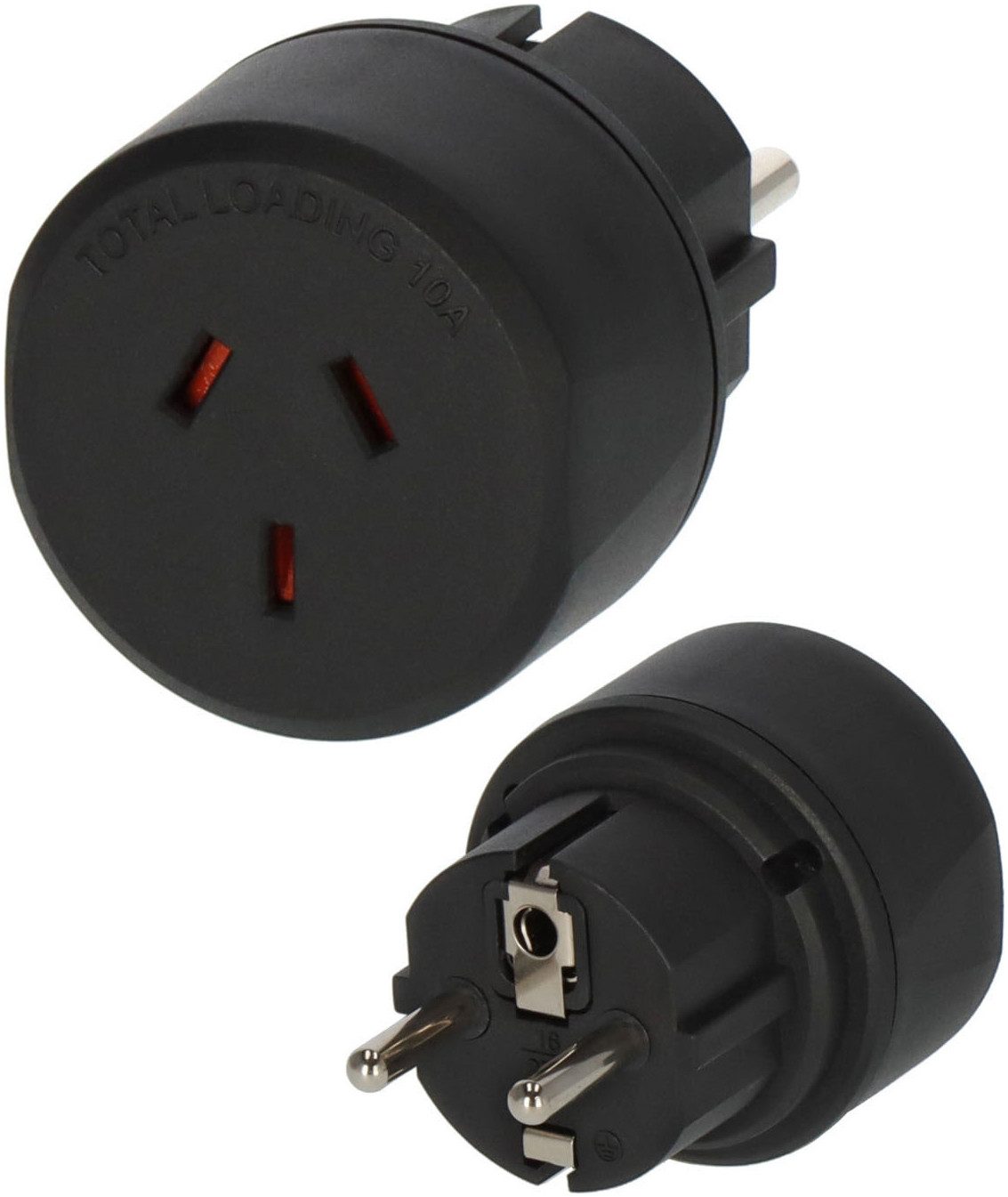 Brennenstuhl Reisetecker Australien, China - Schutzkontakt Adapter Typ EF (Konturenstecker)