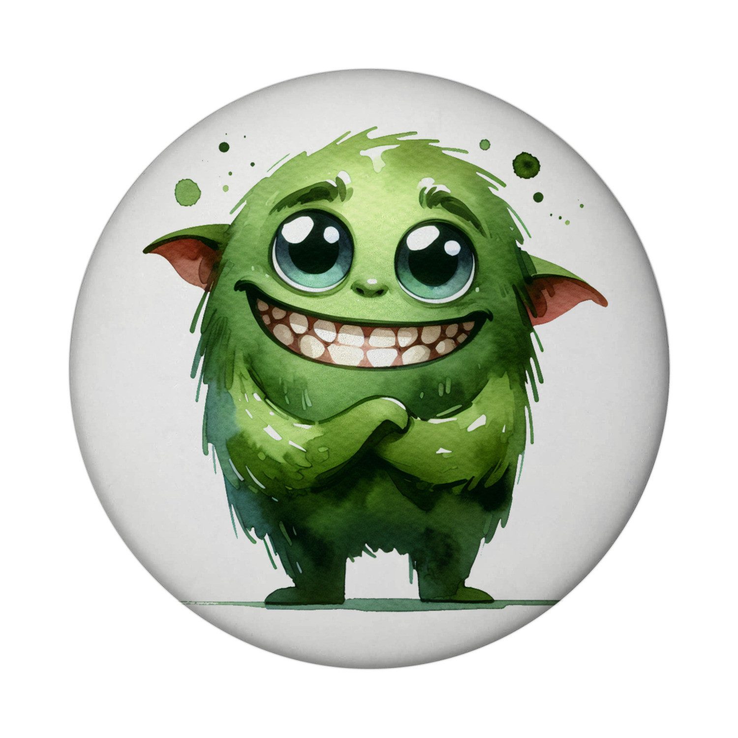 speecheese Magnet grünes Monster Magnet rund von speecheese