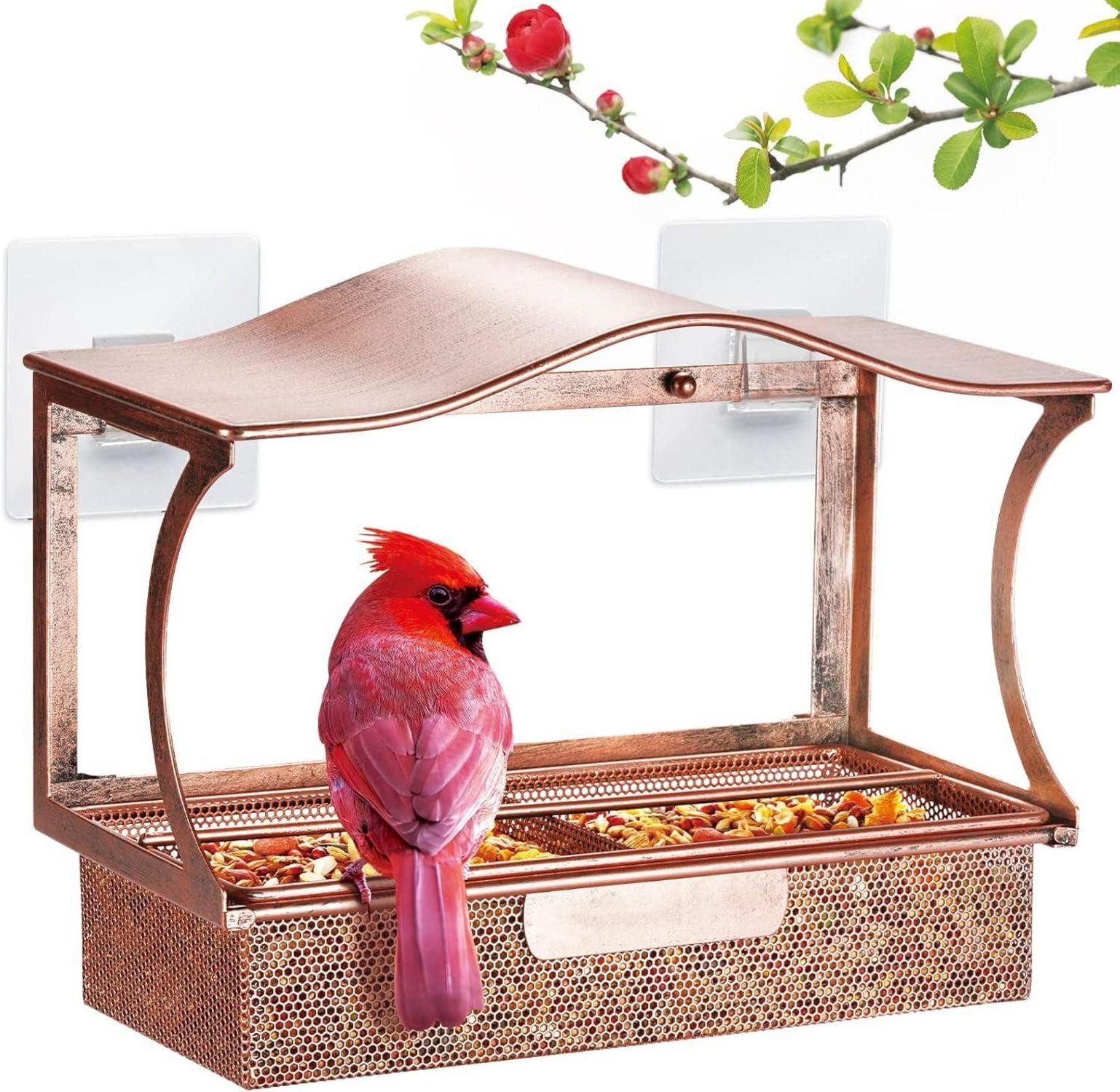 Vogelhaus Vogelfutterhaus für Fenster mit starken Saugnäpfen und