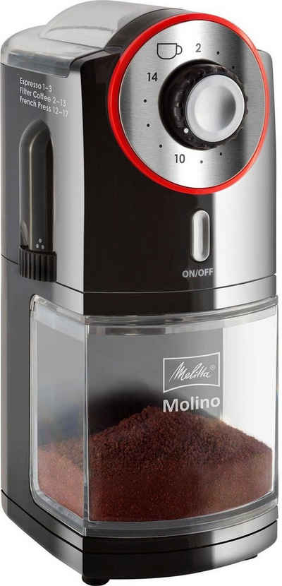 Melitta Kaffeemühle Melitta Molino® 1019-01, 100 W, Scheibenmahlwerk, 200 g Bohnenbehälter