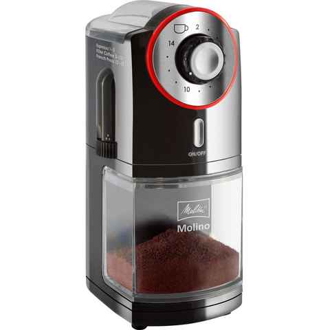 Melitta Kaffeemühle Molino® 1019-01, 100 W, Scheibenmahlwerk, 200 g Bohnenbehälter