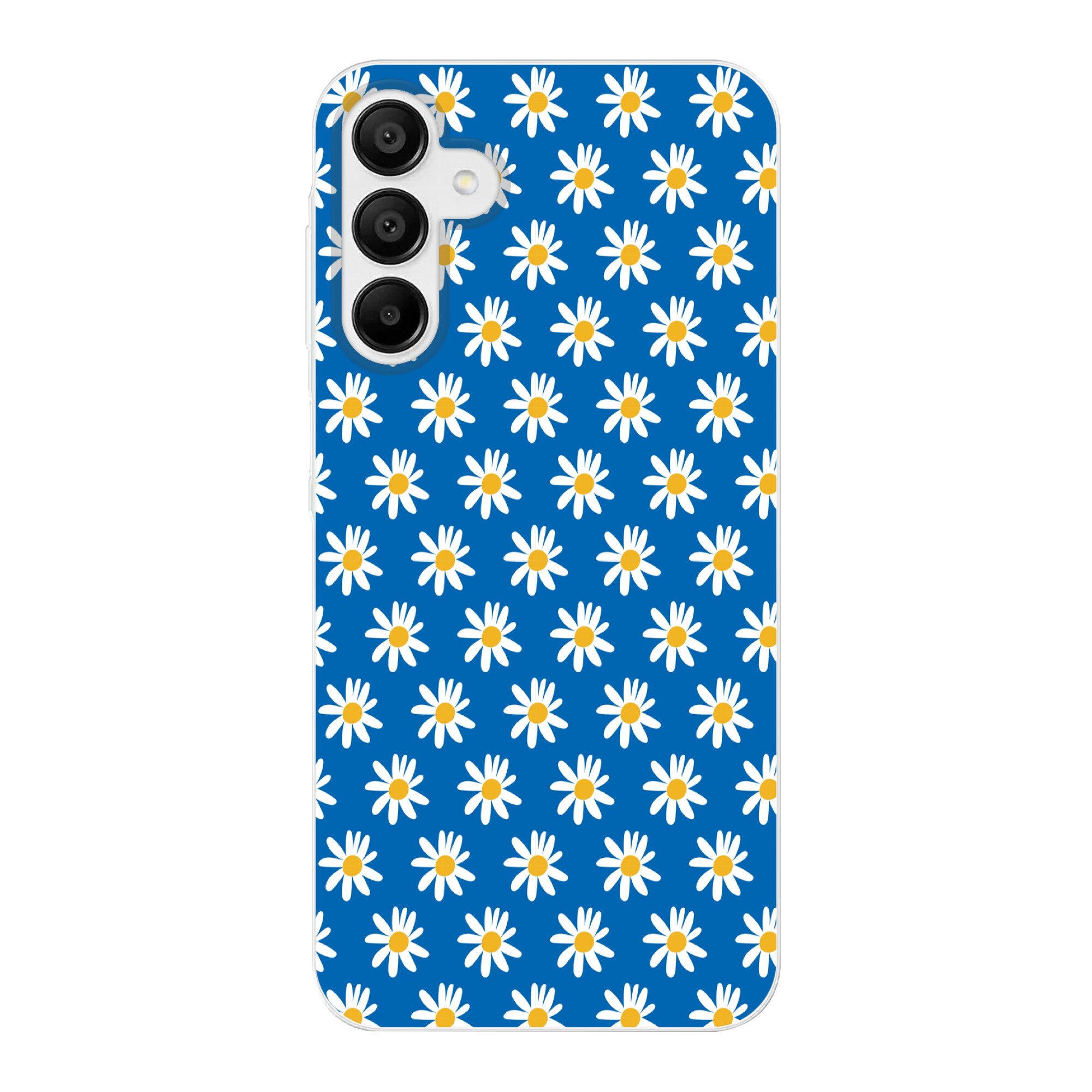 Handyhülle für Samsung Galaxy A15 Gänseblümchen - Muster - Blau - Blumen