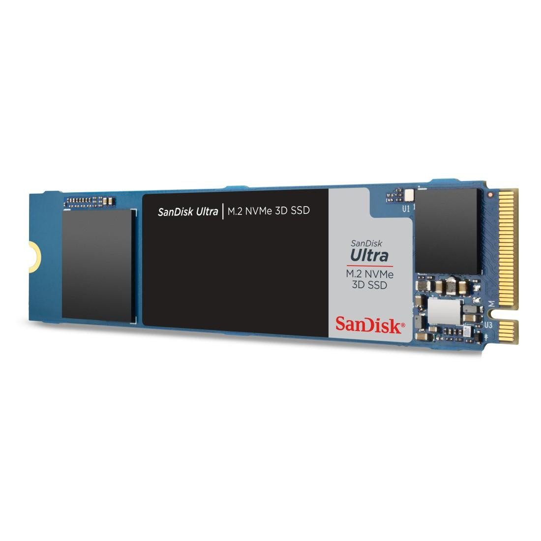 Sandisk SSD Ultra M.2 NVMe SSD-Festplatte (1000 GB) 3500 MB/S Lesegeschwindigkeit, 2300 MB/S Schreibgeschwindigkeit