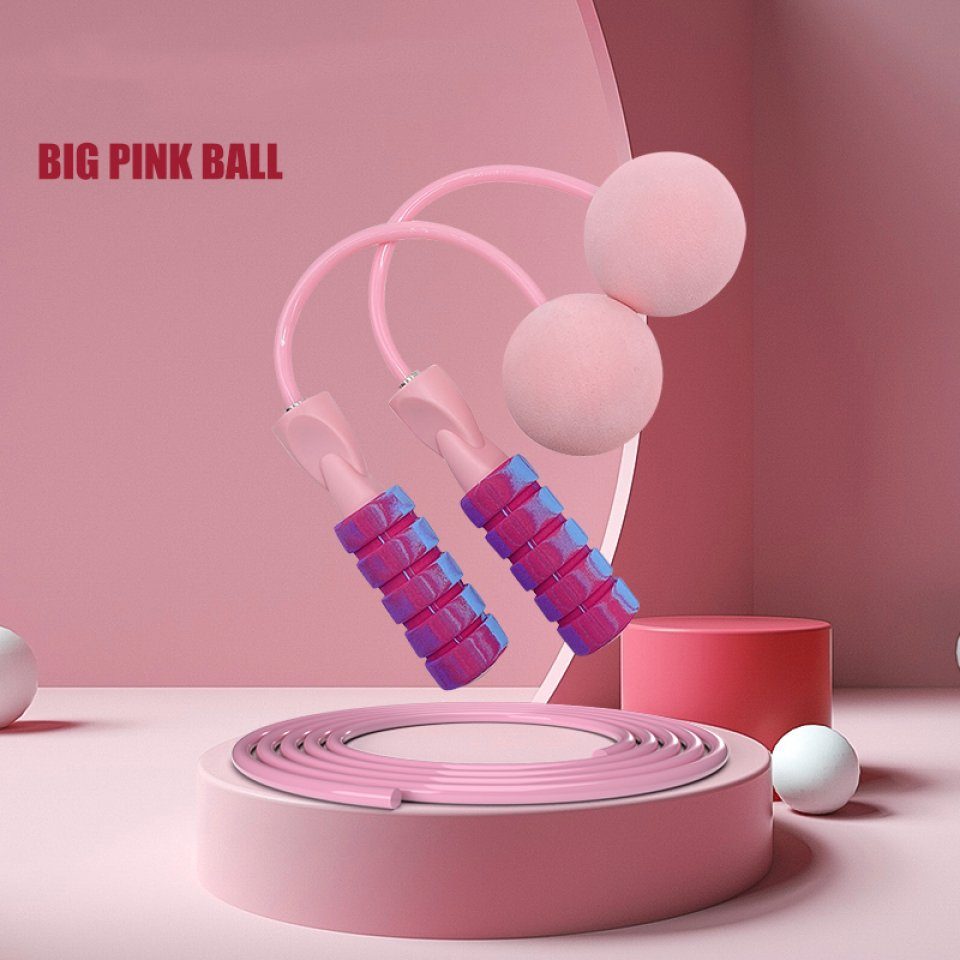 Blusmart Springseil Schnurloses Springseil Für Männer Und Frauen, Körperformung pink Es gibt ein Seil