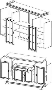 Feldmann-Wohnen Buffet Kora (2-St) 168cm 4-türig samoa King rustikal