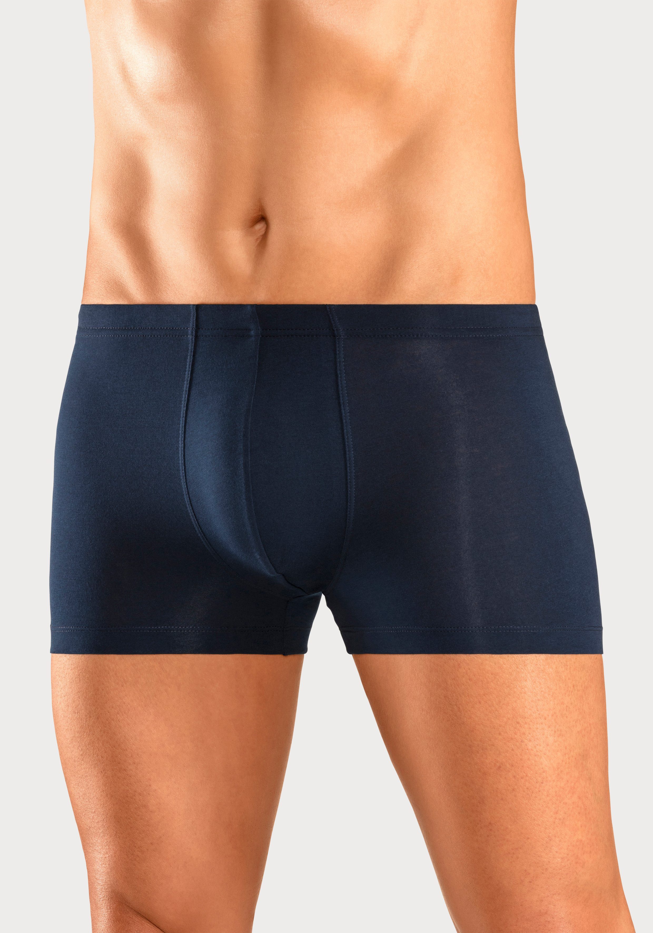 Schiesser Boxer tonalem navy (3er-Pack) Komfortbund mit 3x