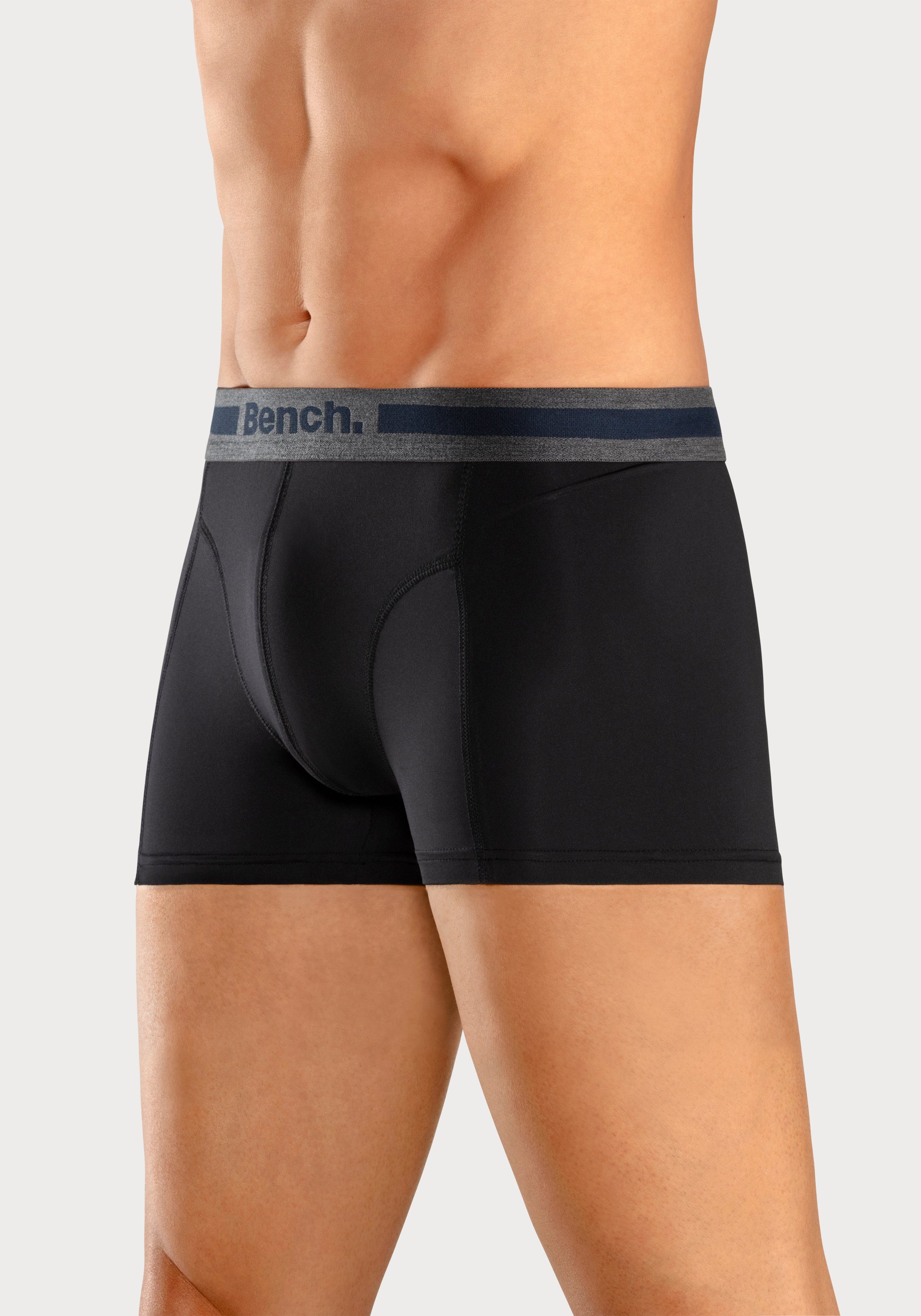 Bench. Boxer Boxershorts für Herren (Packung, 4-St) Unterhosen mit Overlock-Nähten vorn – Bild 4 von 5