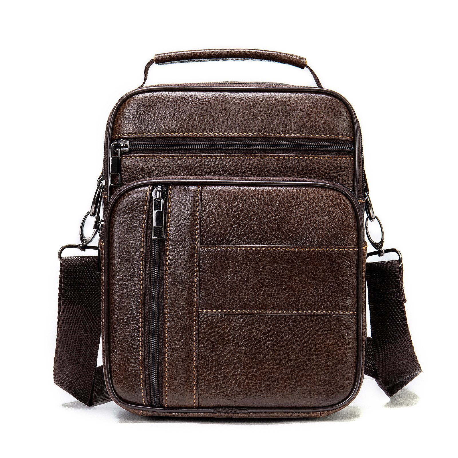 YUBRO-STUDIO Umhängetasche Herren Leder Umhängetasche Messenger günstig online kaufen