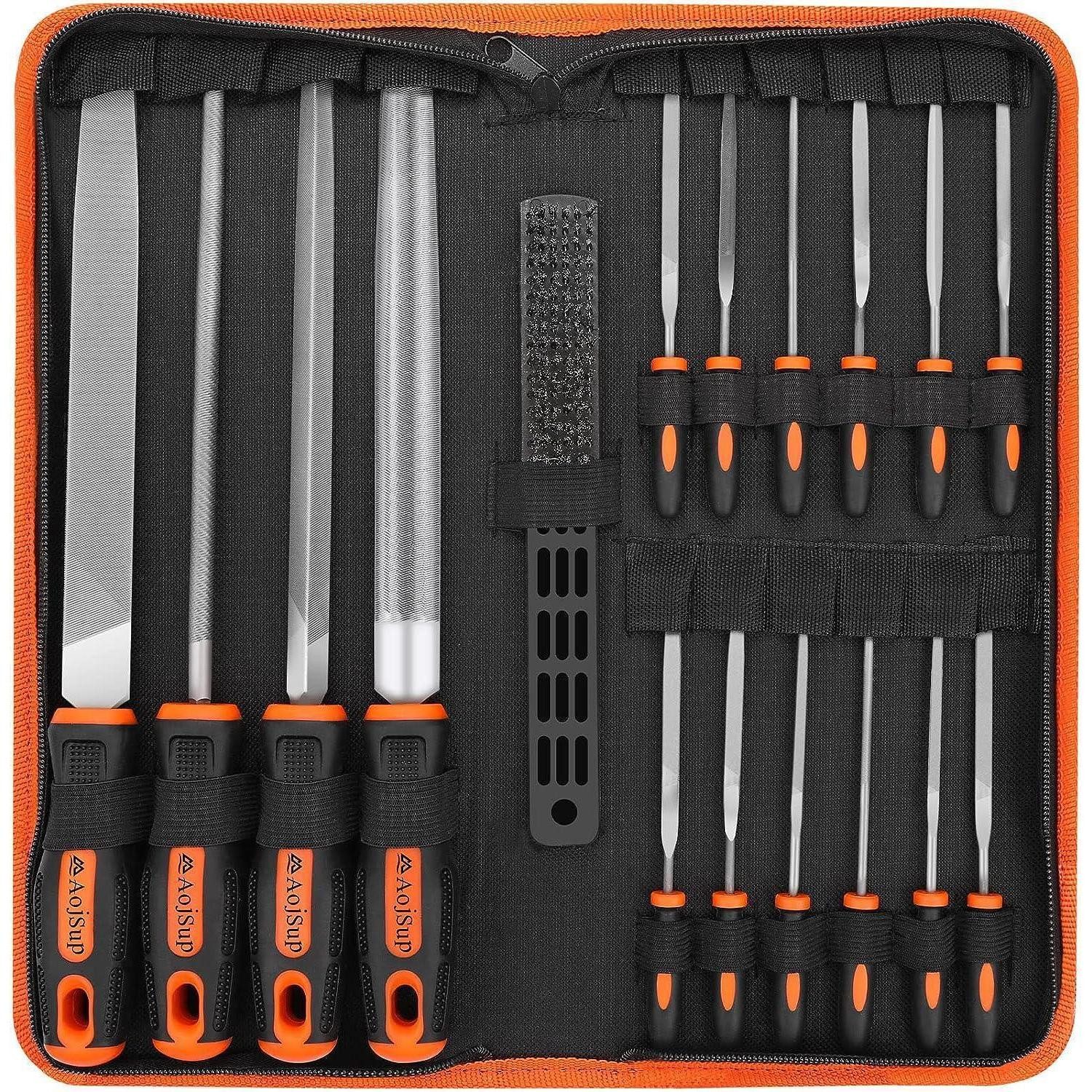 LuxusKollektion Werkstattfeile Feilen Set 18-tlg. Metall & Holz Feilensatz inkl Aufbewahrungstasche