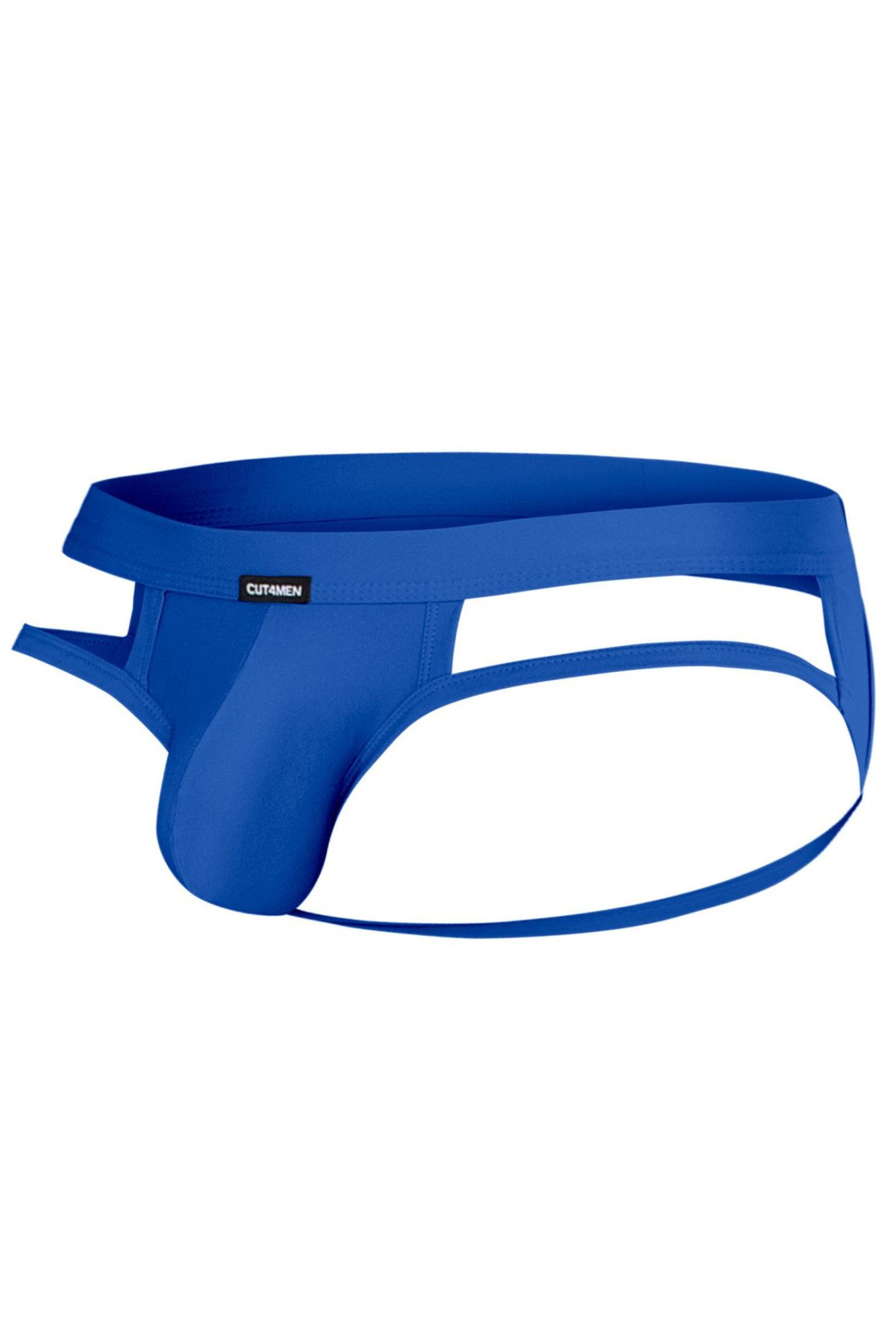 CUT4MEN Slip Blauer Herren Jockstrap Slip pofrei mit Suspensorium elastisch