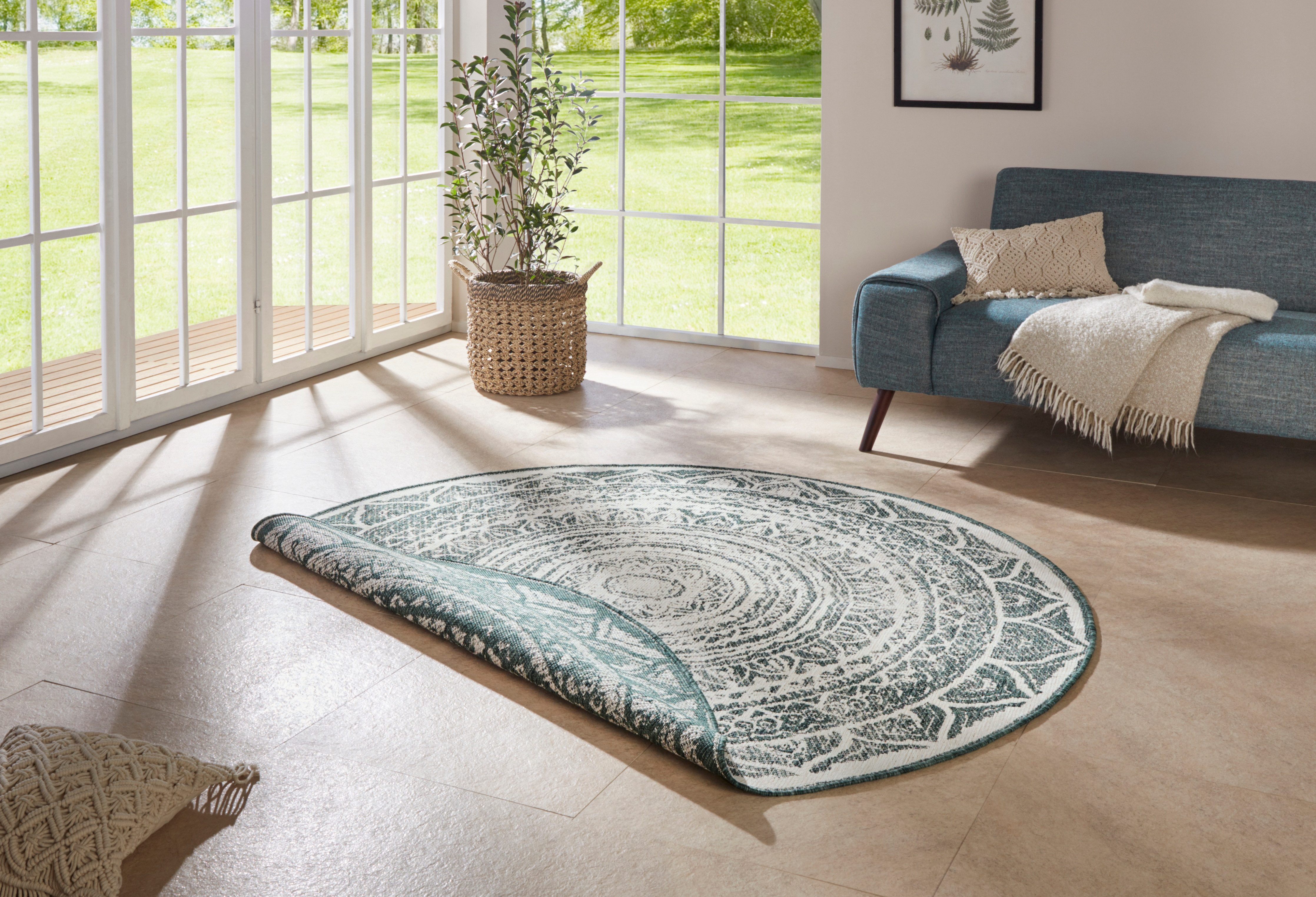 NORTHRUGS Teppich Siruma Wendeteppich, rund, Höhe: günstig online kaufen