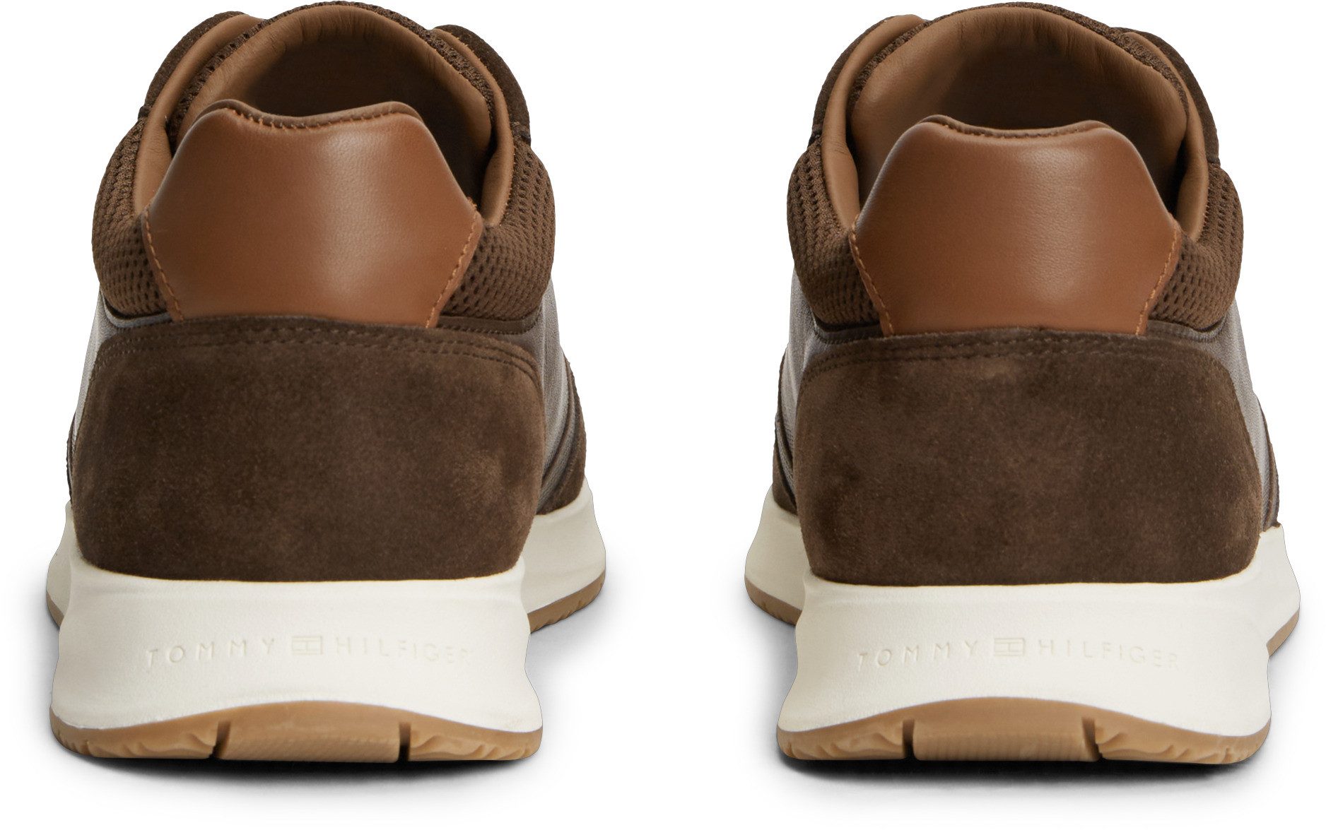 Tommy Hilfiger TH DRESSY RUNNER SUEDE MIX Sneaker Schnürschuh, Halbschuh, Freizeitschuh mit Logoschriftzug