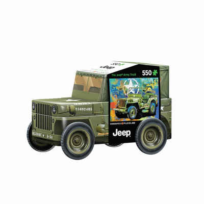 EUROGRAPHICS Puzzle Armee Jeep in Puzzledose, 550 Puzzleteile