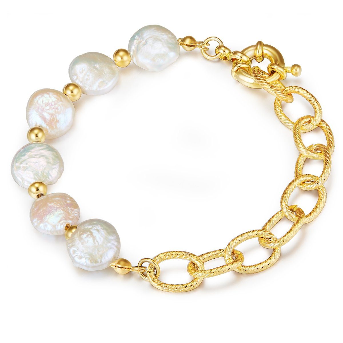 Lulu & Jane Perlenarmband gelbgold