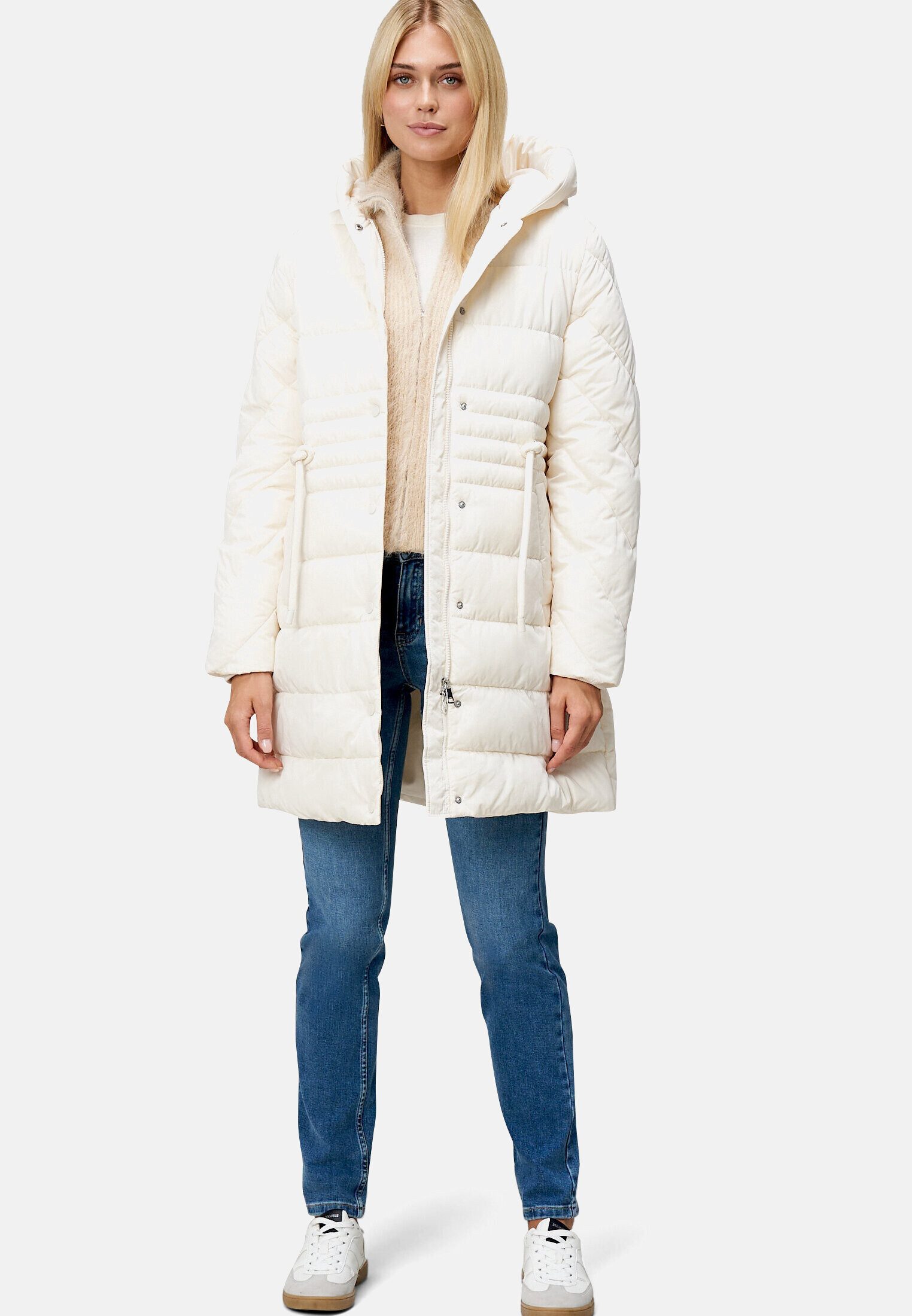 Zero Steppmantel Damen mit Knopfleiste