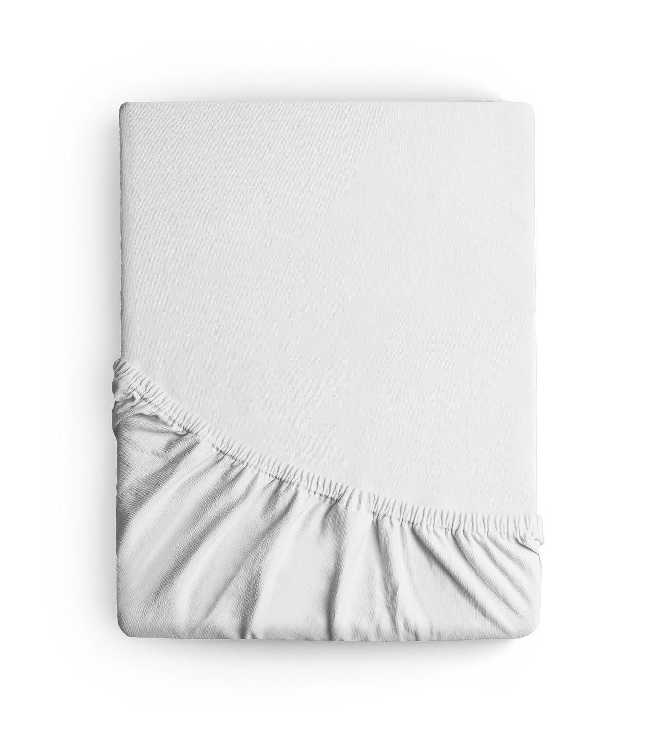 Wülfing Spannbettlaken TOPPY, für Topper, Weiß uni, 140 x 200 cm, Baumwolle, (1 Stück)