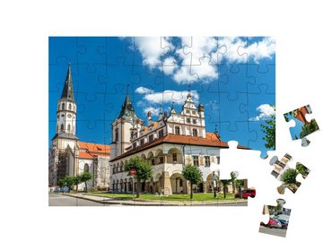 puzzleYOU Puzzle Rathaus und St. Jakob Kirche, Levoca, Slowakei, 48 Puzzleteile, puzzleYOU-Kollektionen Slowakei
