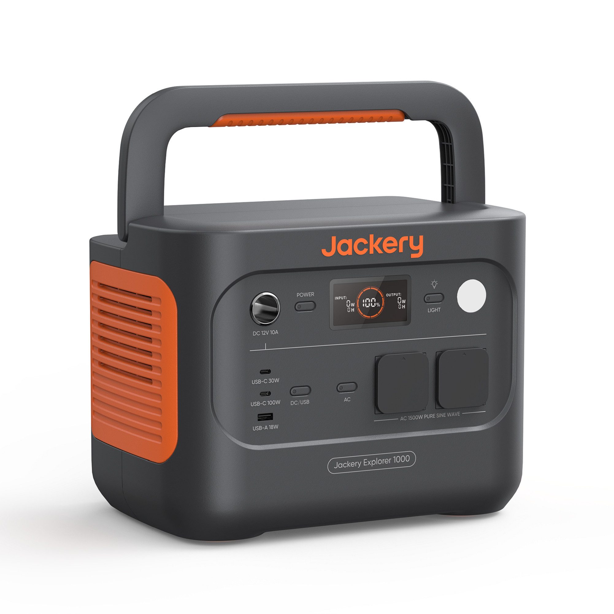 Jackery Stromerzeuger 1000 v2 Tragbare Powerstation,1070Wh LiFePO4 Solargenerator, 3 in kW, 1500W AC/100W USB-C Ausgang 1 Std. Schnellladung für Camping Wohnmobil