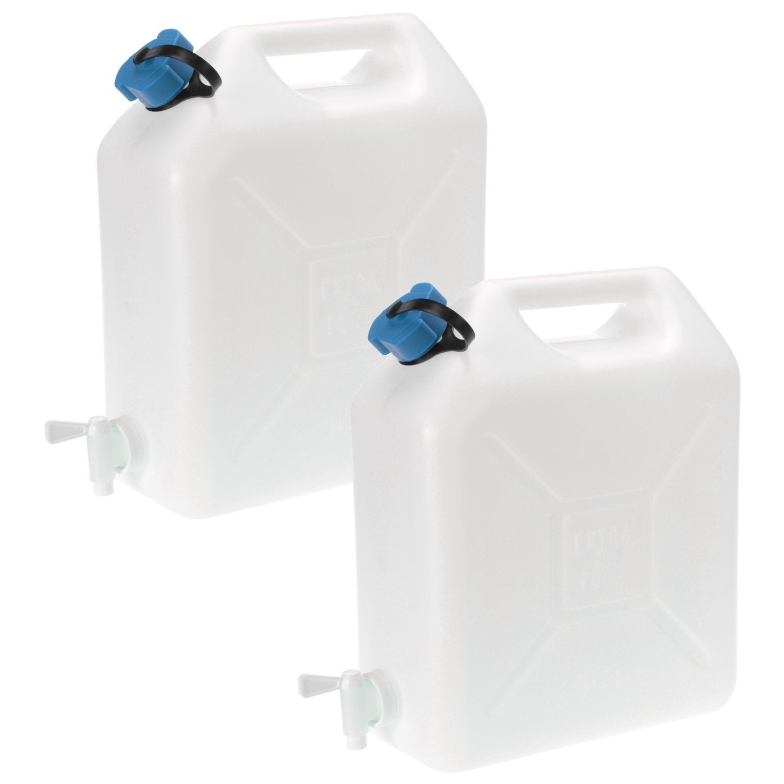 Kanister Wasserkanister 2x 10 Liter Auslaufhahn Camping Wasserbehälter