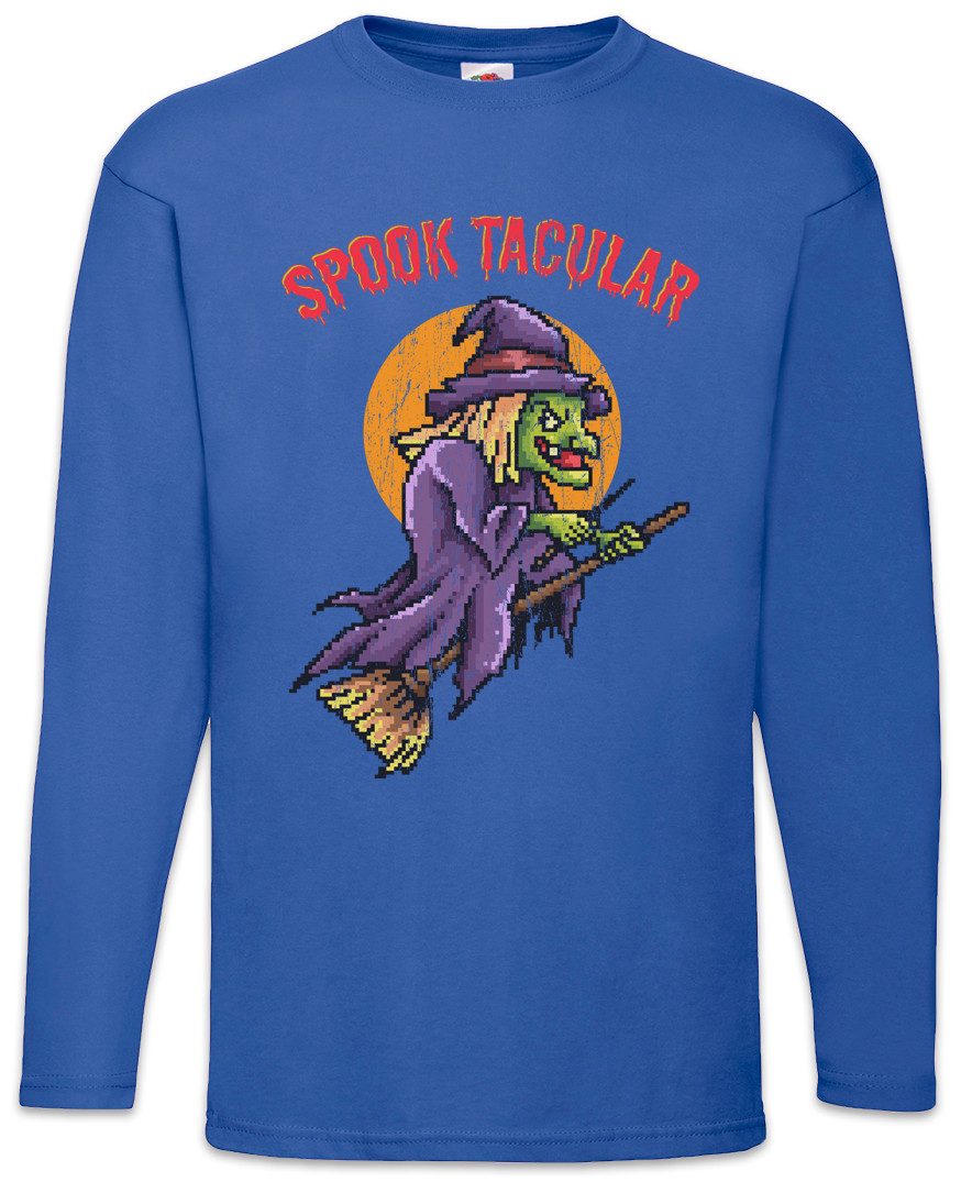 Langarmshirt Spooktacular Langarm T-Shirt Halloween Witch Hexe Hexenkessel Pixel